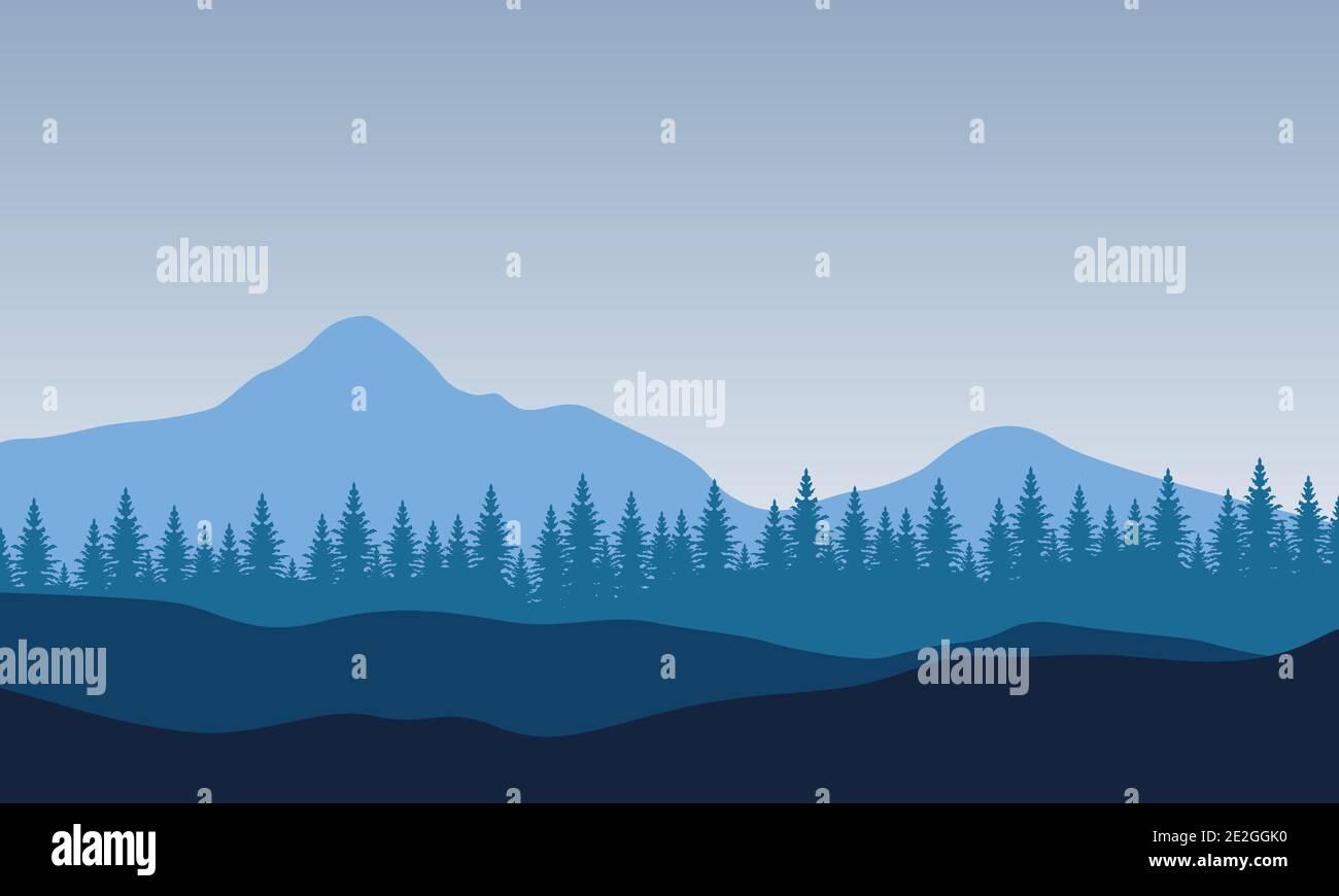 Very soothing scenic in the morning. City vector illustration Stock ...