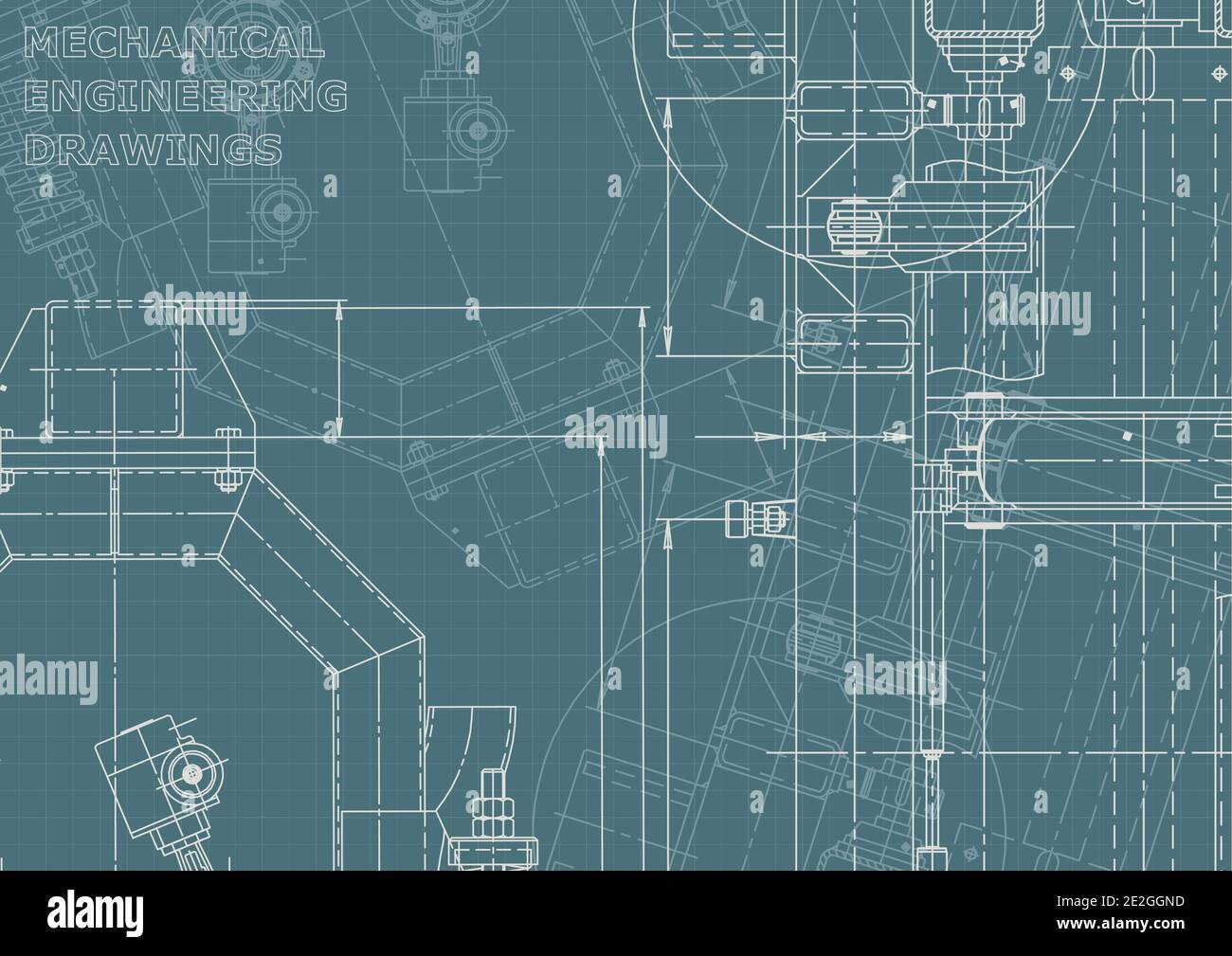 Mechanical Corporate Identity. Machine-building. Computer aided design ...