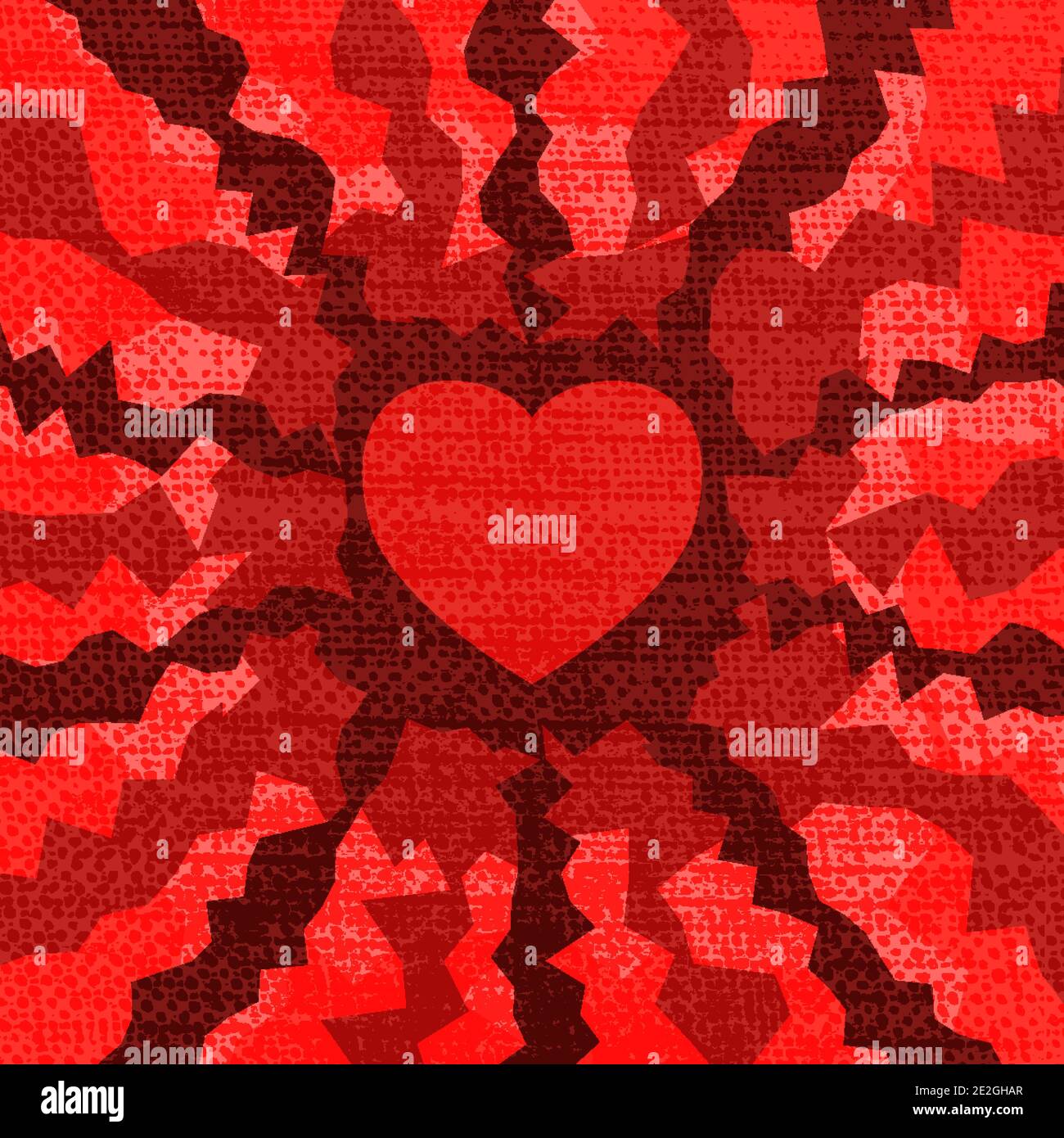 Fire Heart Stock Vector