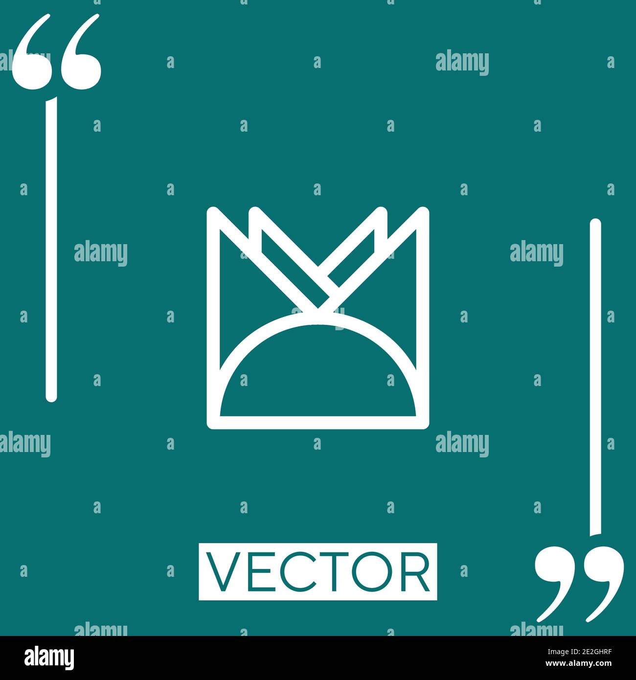 napkins vector icon Linear icon. Editable stroke line Stock Vector