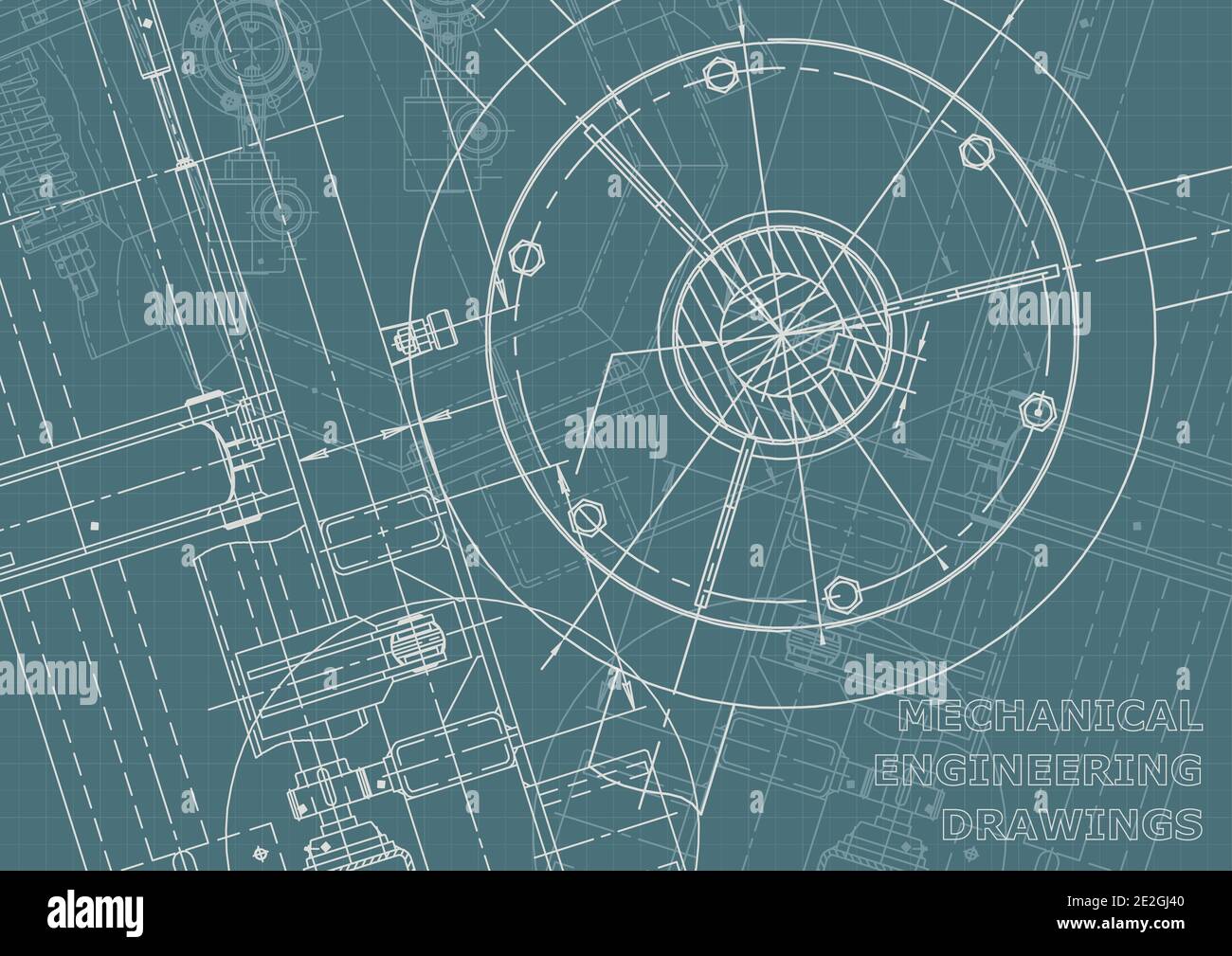 Vector banner. Engineering. Mechanical instrument making. Corporate Identity Stock Vector