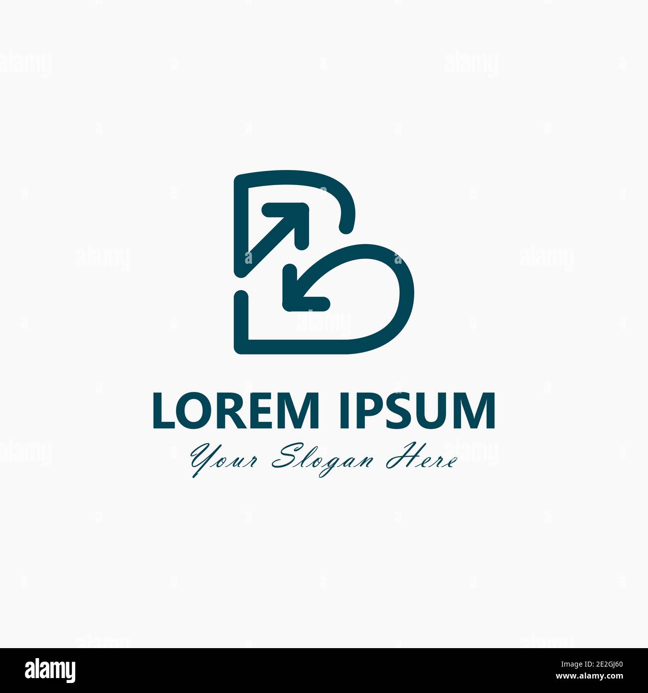 Double Arrow Letter B Initial Logo Vector Template Stock Vector Image ...