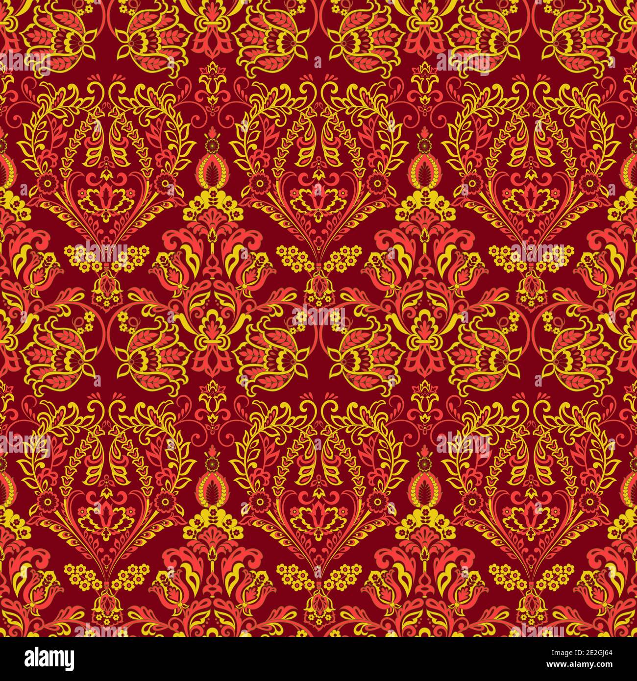 Baroque seamless floral pattern. Vector classic floral ornament Stock ...