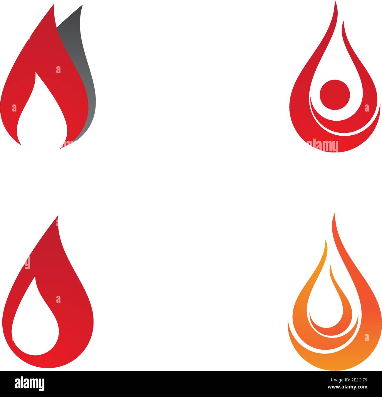 Fire flame Logo Template vector icon Oil, gas and energy logo concept ...