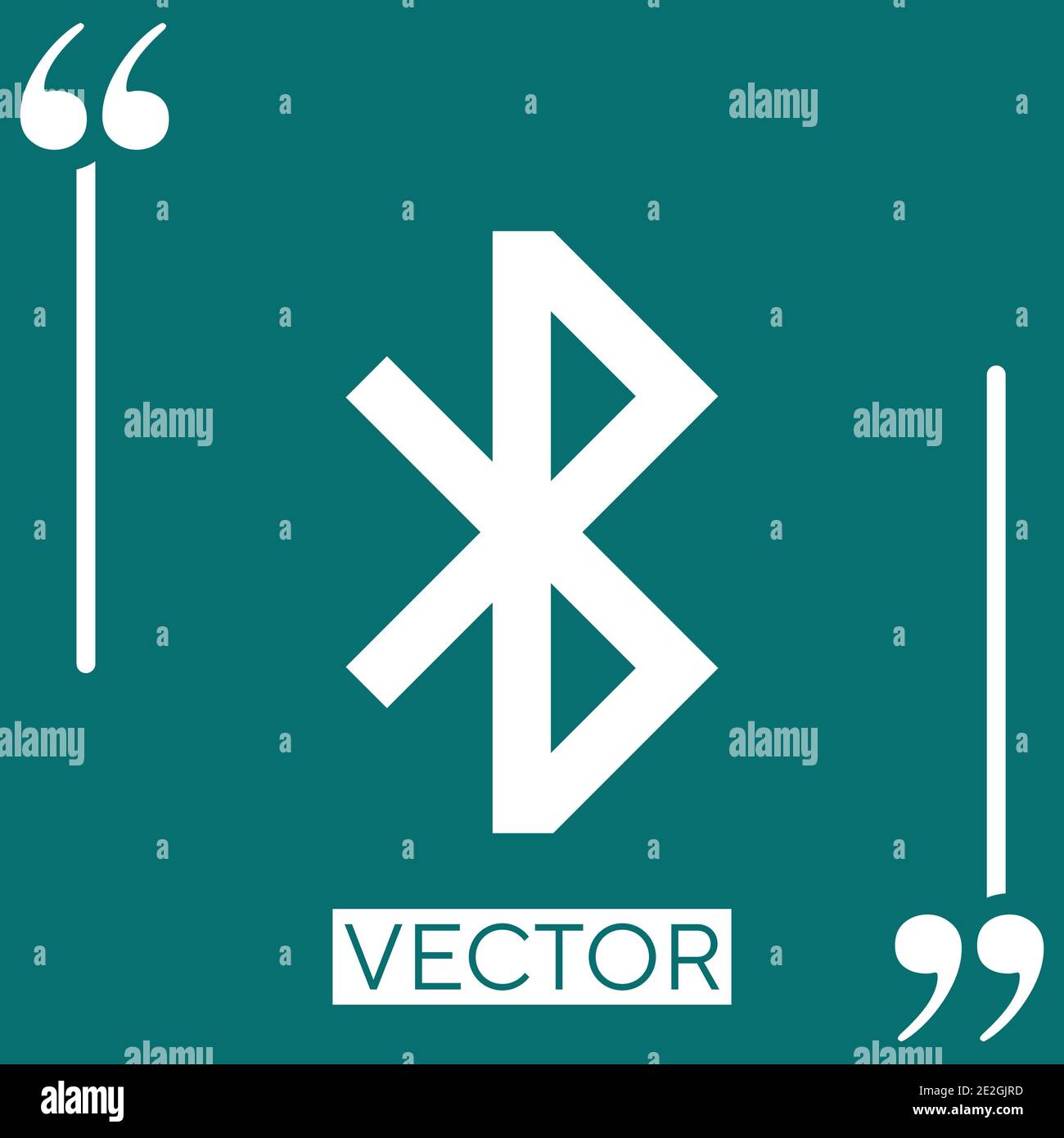 bluetooth vector icon Linear icon. Editable stroke line Stock Vector