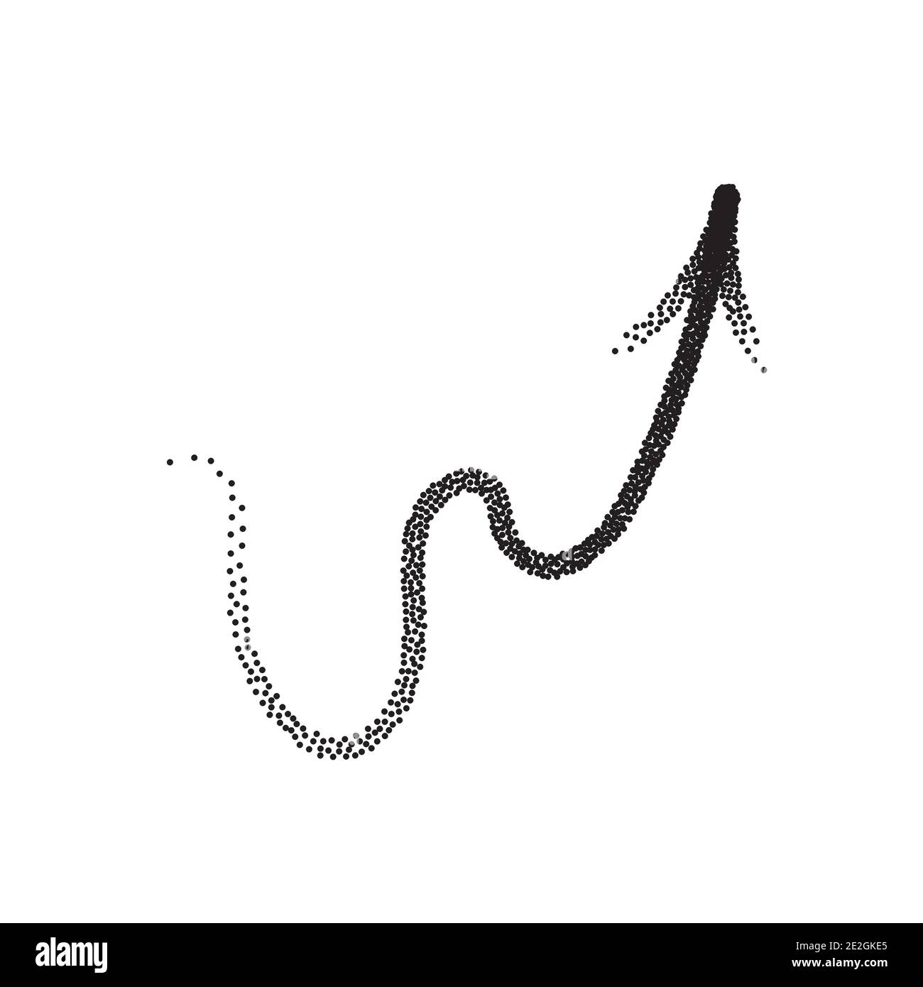 Handdrawn stipple arrow vector in sketch style isolated on white background. Arrows pencil vector illustration. Stock Vector