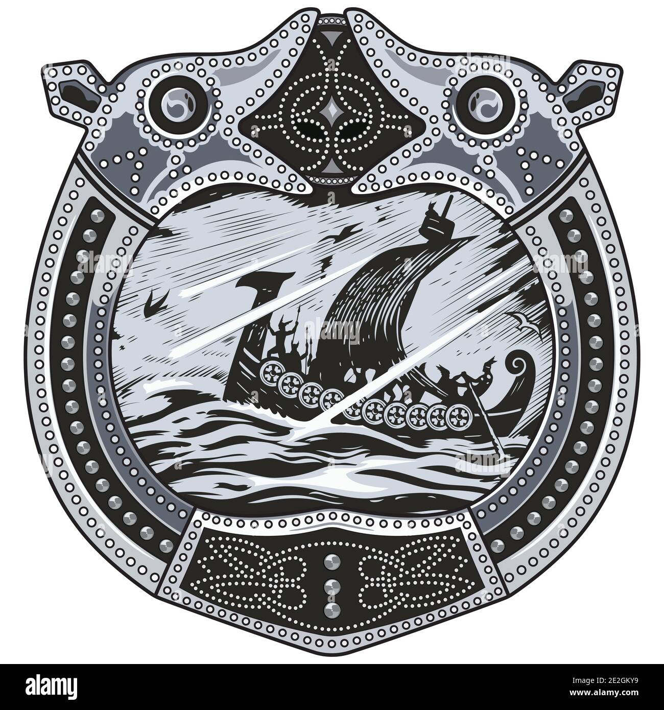 Zippo Viking Drakkar Design - Accendino Antivento In Edizione Speciale, Made In USA