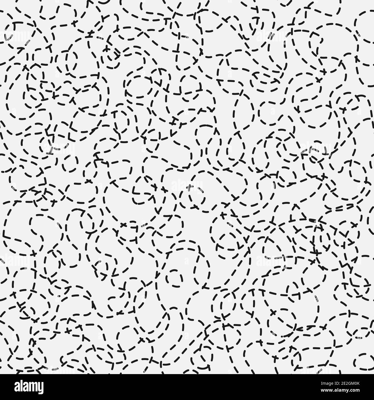 Dash, stroke, stripe path lines. Colorless dotted lines curves seamless ...