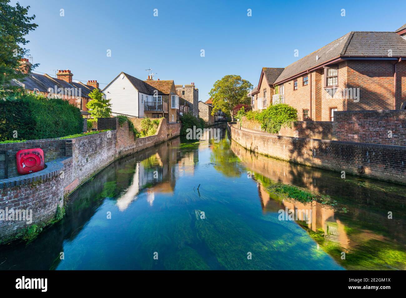 The River Stour in Canterbury, Kent. Stock Photo