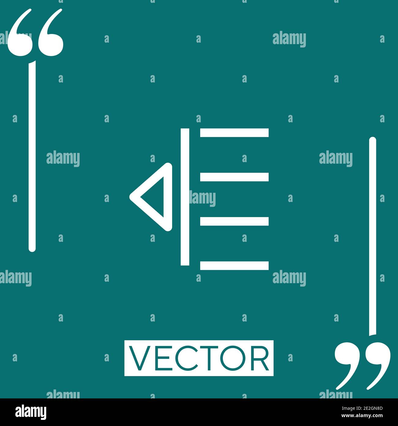 indent vector icon Linear icon. Editable stroke line Stock Vector