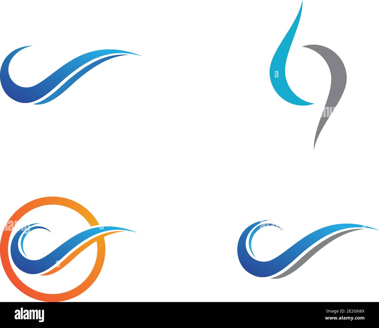 Water Wave symbol and icon Logo Template vector Stock Vector Image ...