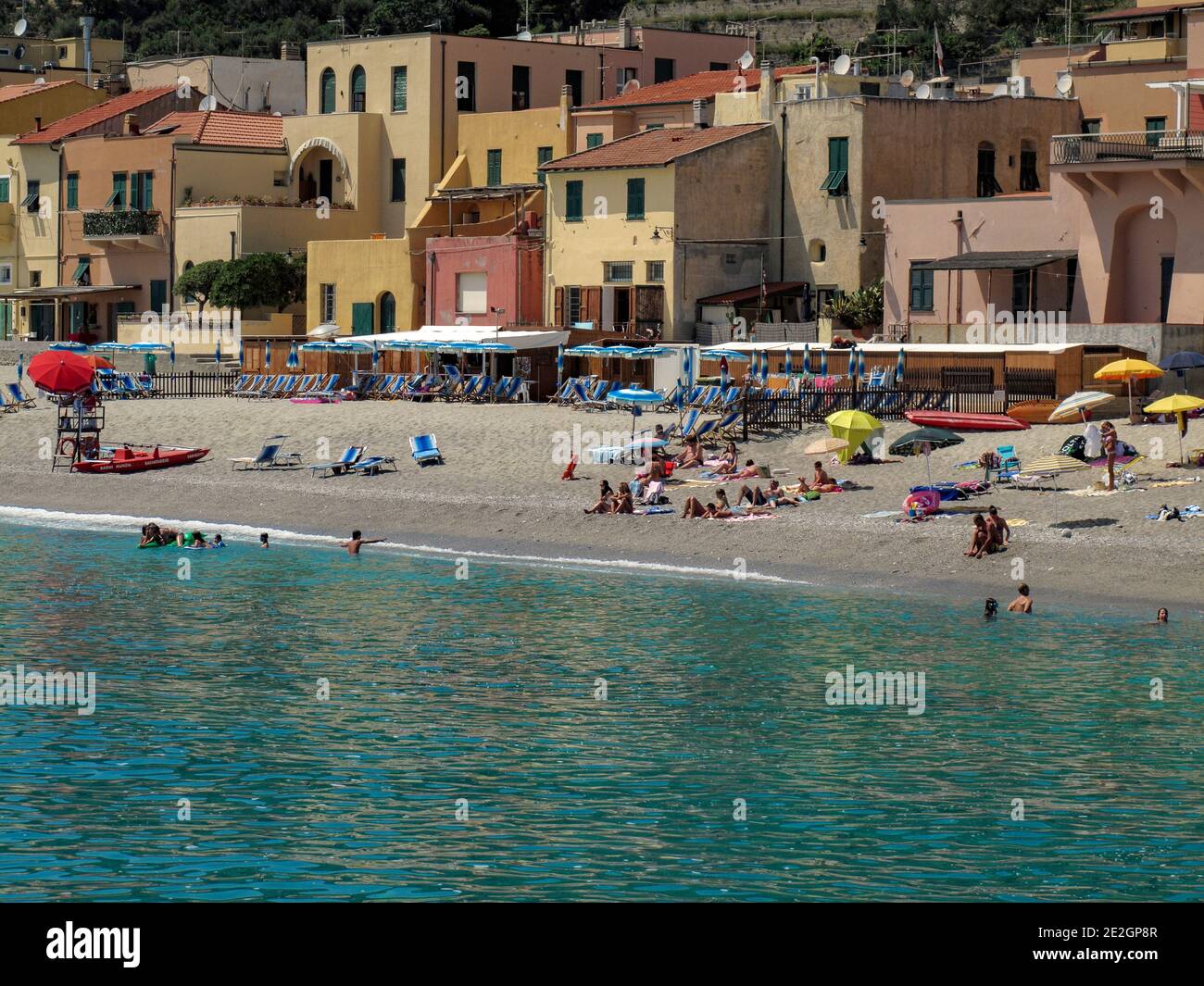 Italy Liguria Finale Ligure - the Beach Stock Photo
