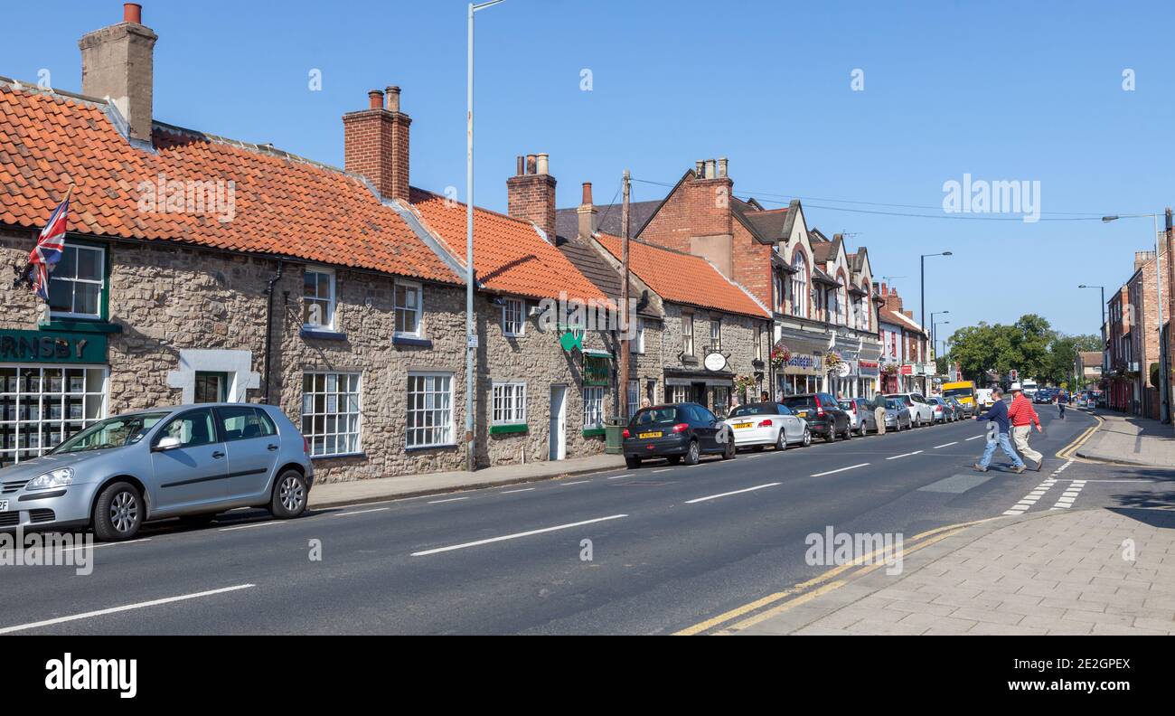 A sunny Summer view of Castlegate and Market Place in the centre of
