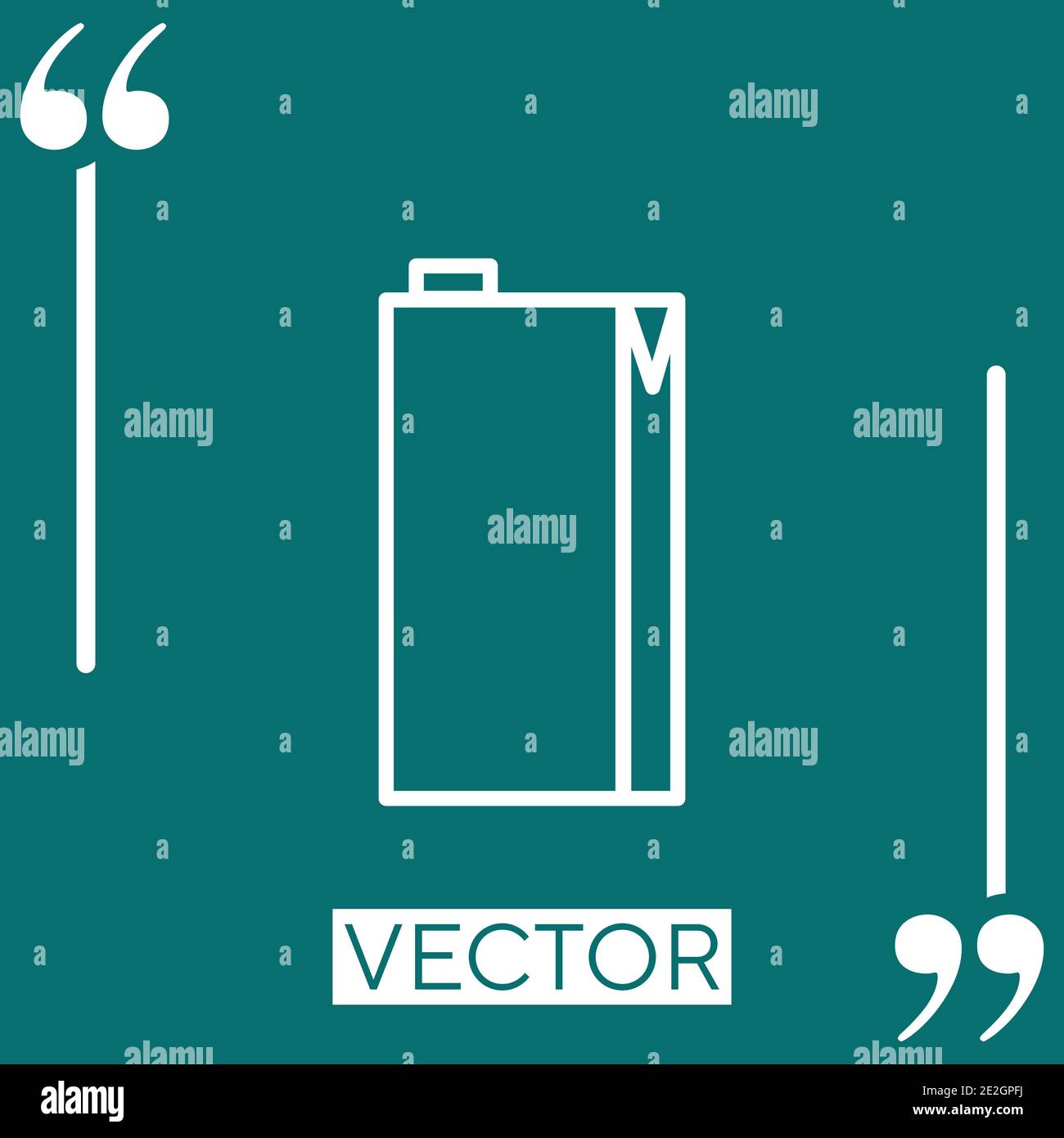 juice brik vector icon Linear icon. Editable stroke line Stock Vector