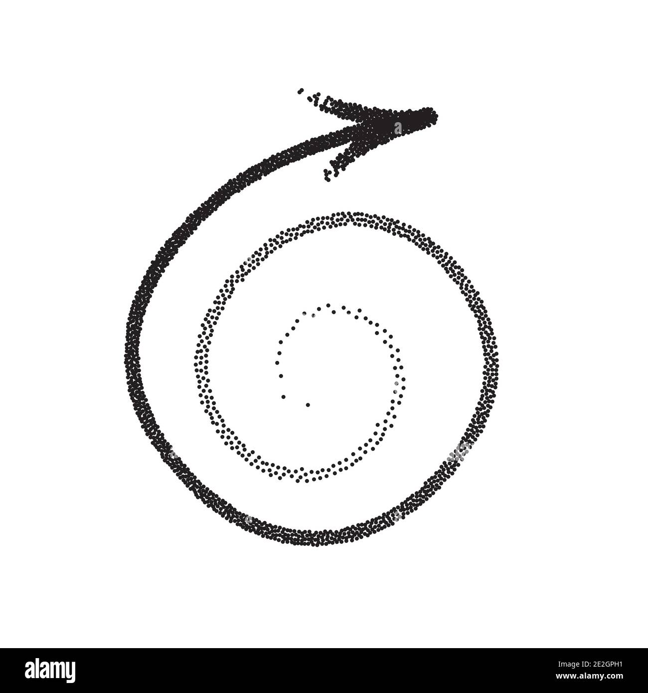 Handdrawn stipple arrow vector in sketch style isolated on white background. Arrows pencil vector illustration. Stock Vector