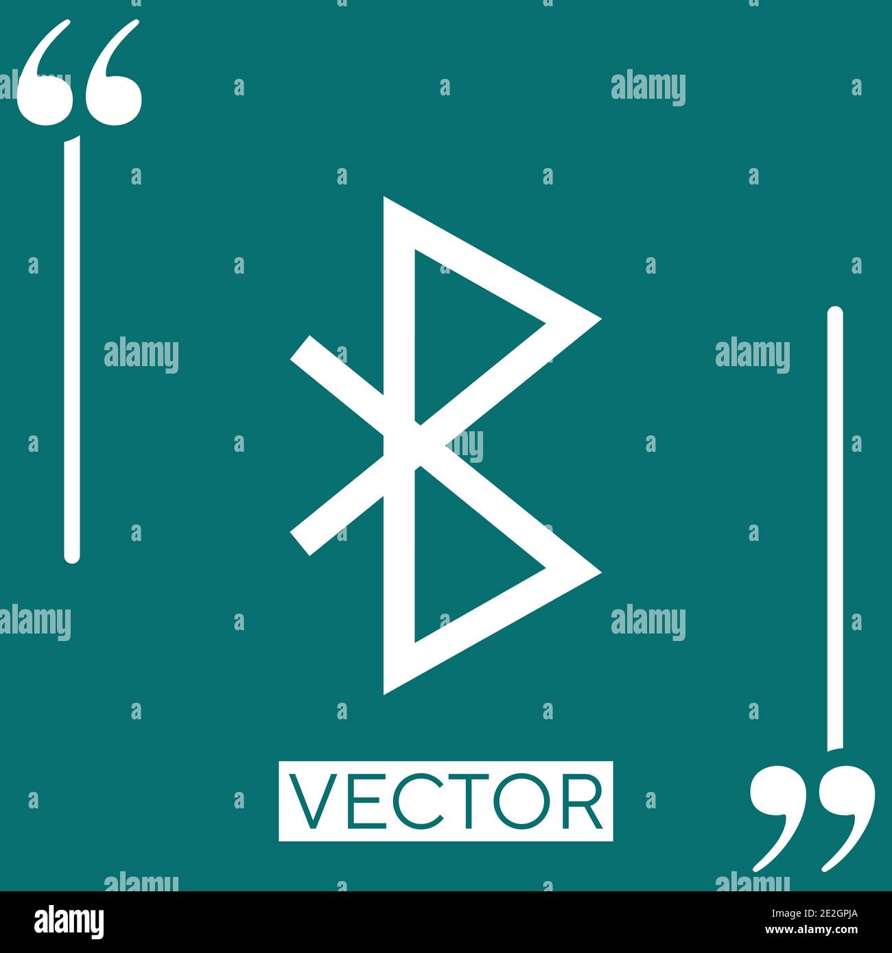 bluetooth vector icon Linear icon. Editable stroke line Stock Vector
