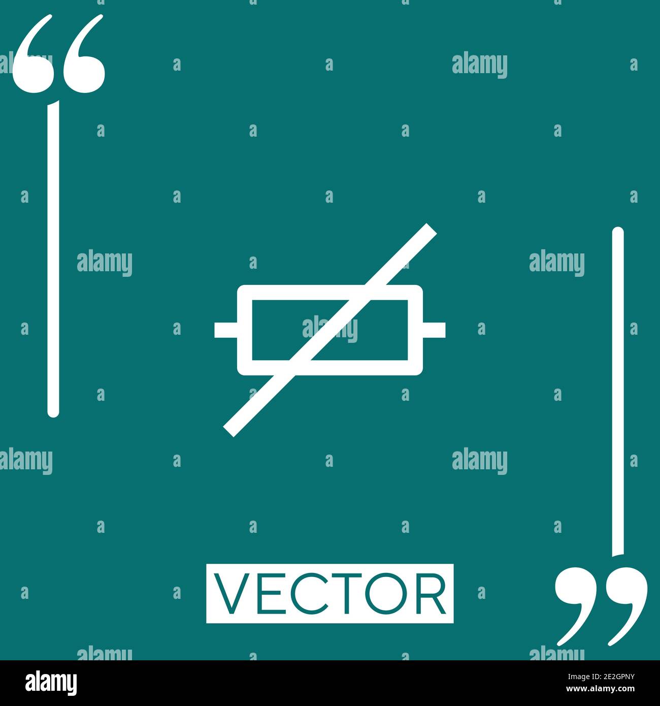 resistor vector icon Linear icon. Editable stroke line Stock Vector