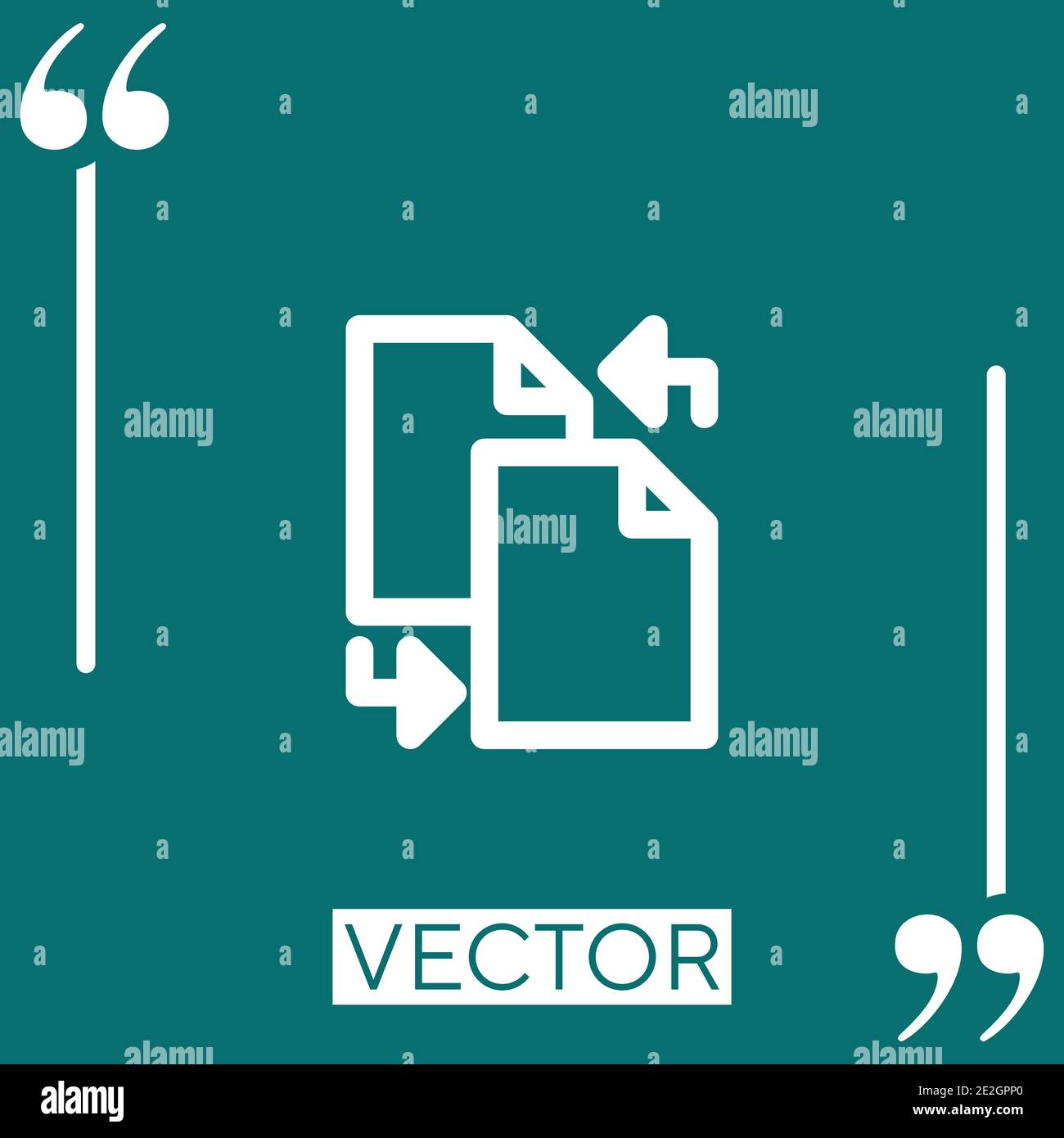 transfer files vector icon Linear icon. Editable stroke line Stock Vector