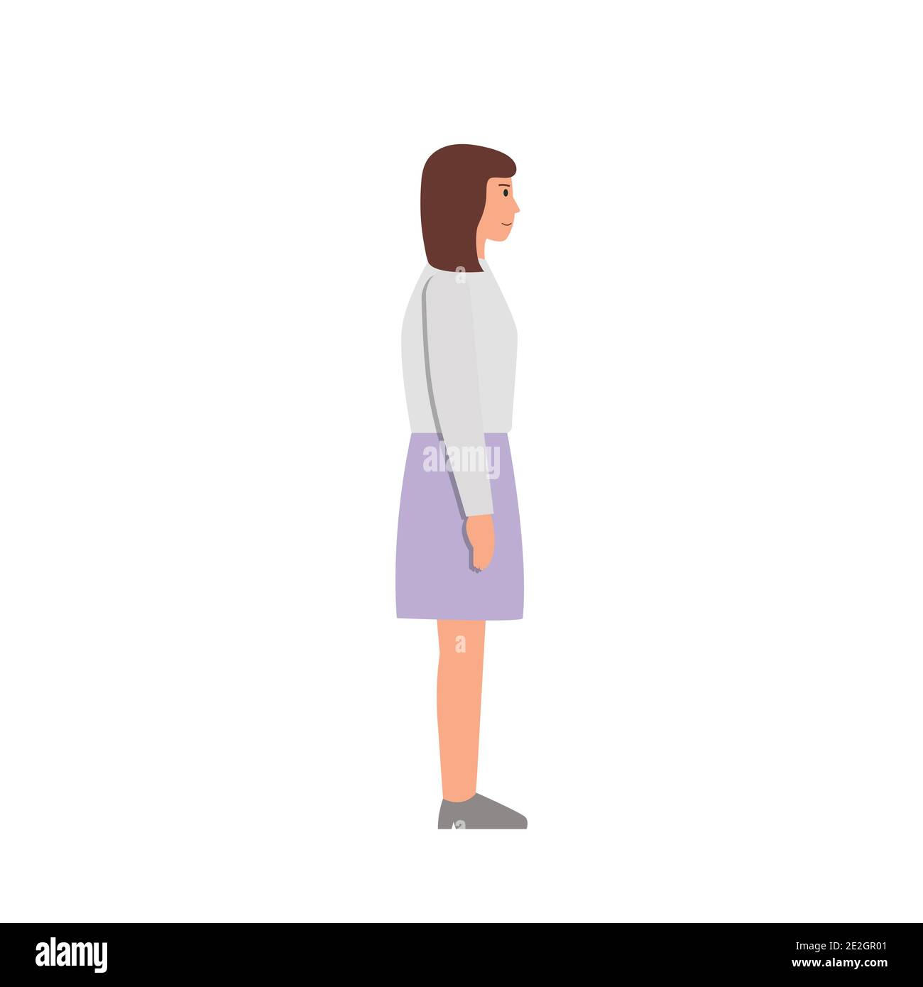 Premium Vector | Woman front side back view flat vector character for  animation separate body parts