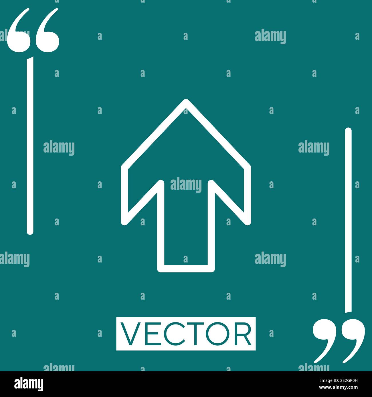 up vector icon Linear icon. Editable stroked line Stock Vector