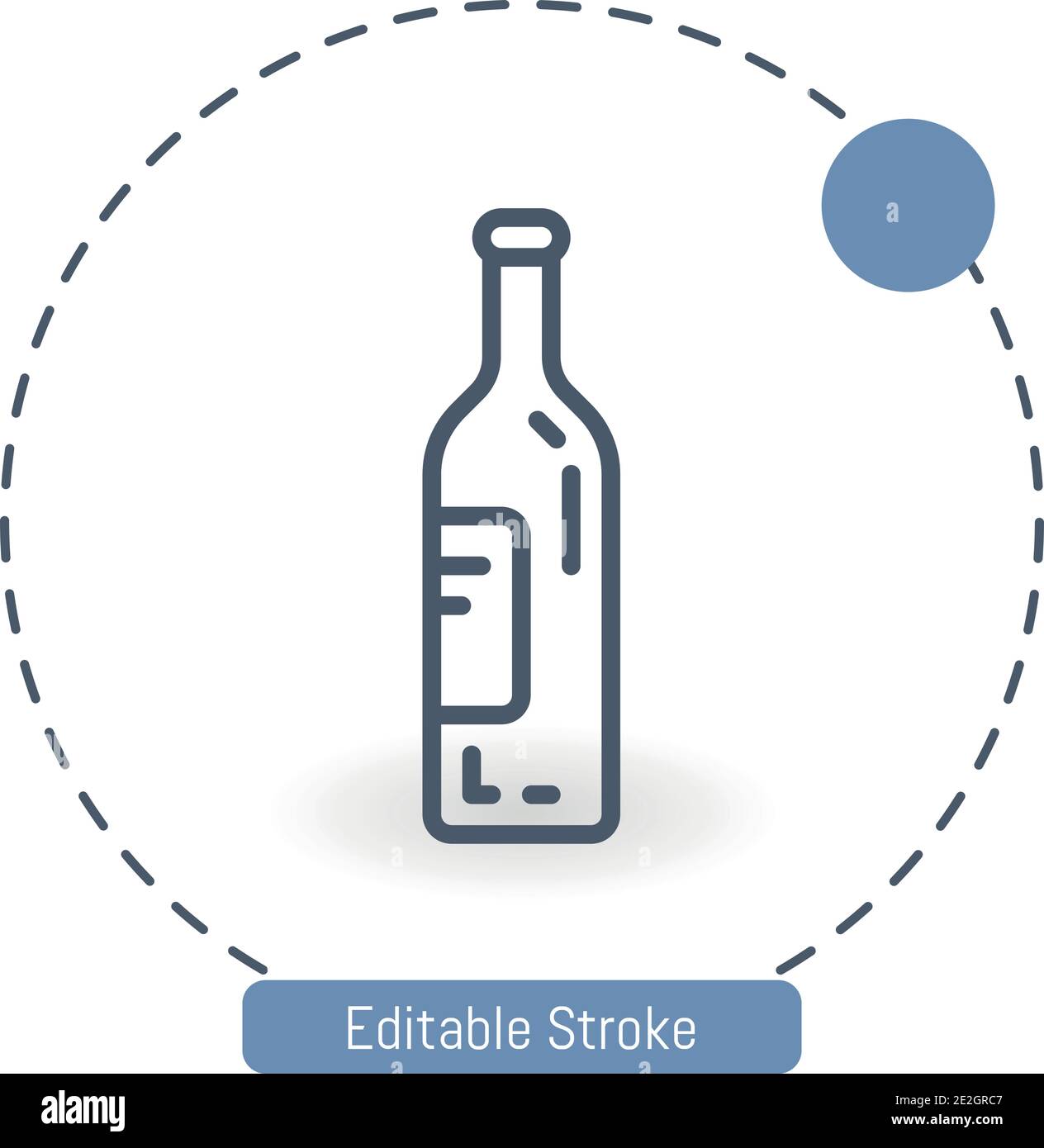 wine bottle vector icon editable stroke outline icons for web and ...