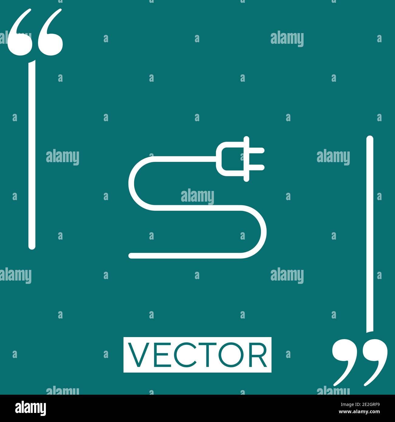 electricity vector icon Linear icon. Editable stroke line Stock Vector