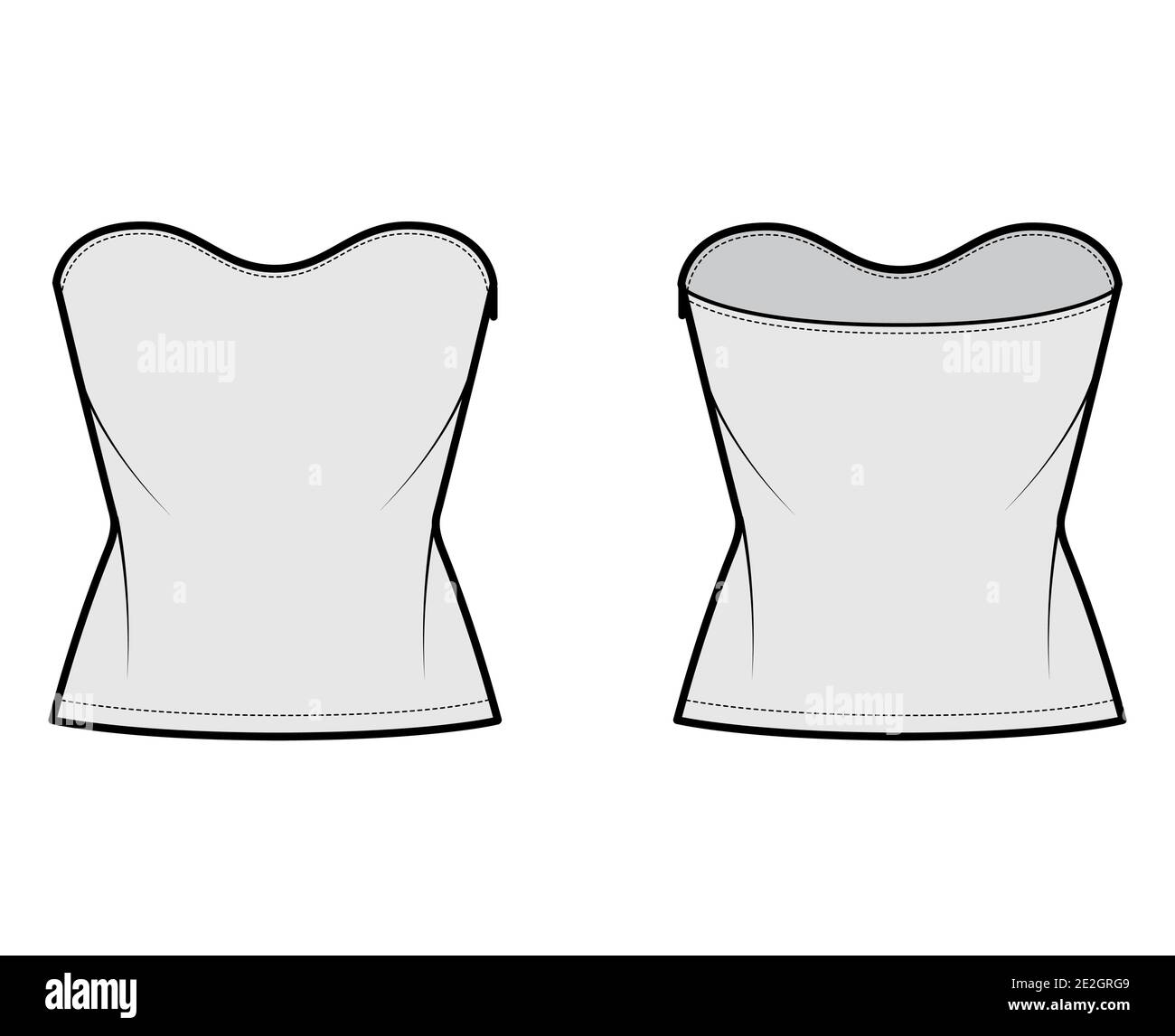 Strapless top Stock Vector Images - Alamy