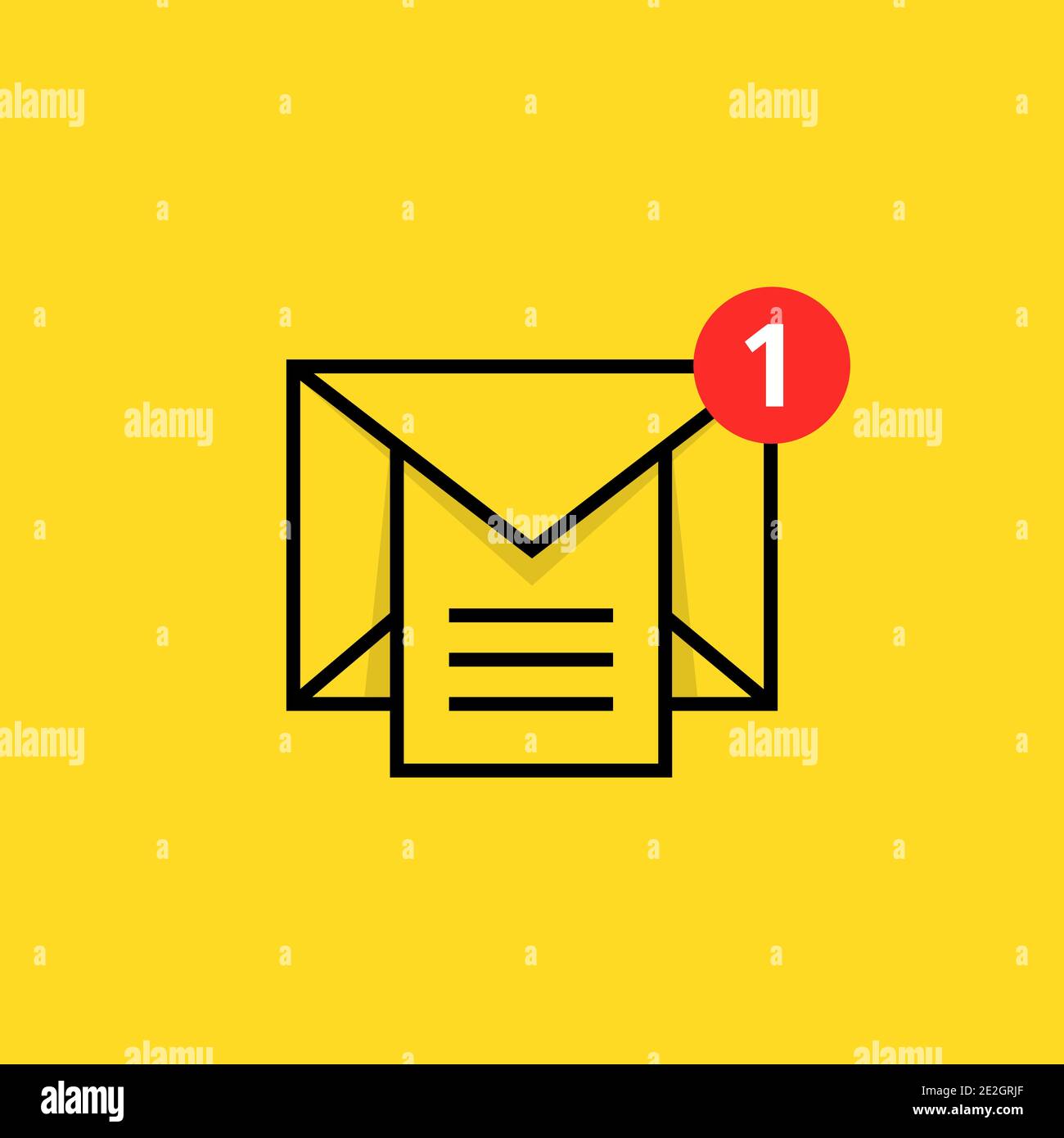 inbox notice logo with linear email Stock Vector Image & Art - Alamy