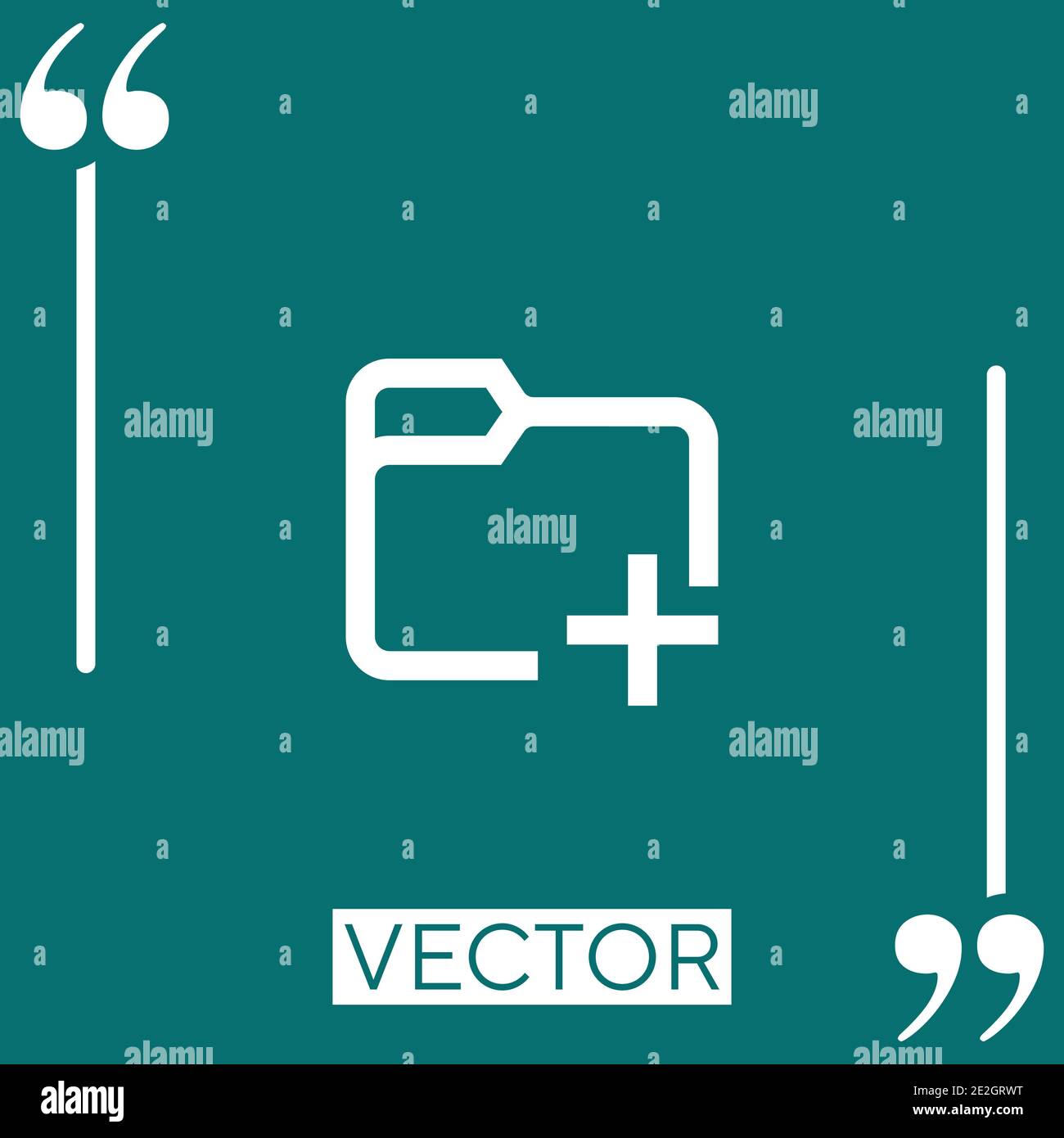 add folder vector icon Linear icon. Editable stroked line Stock Vector