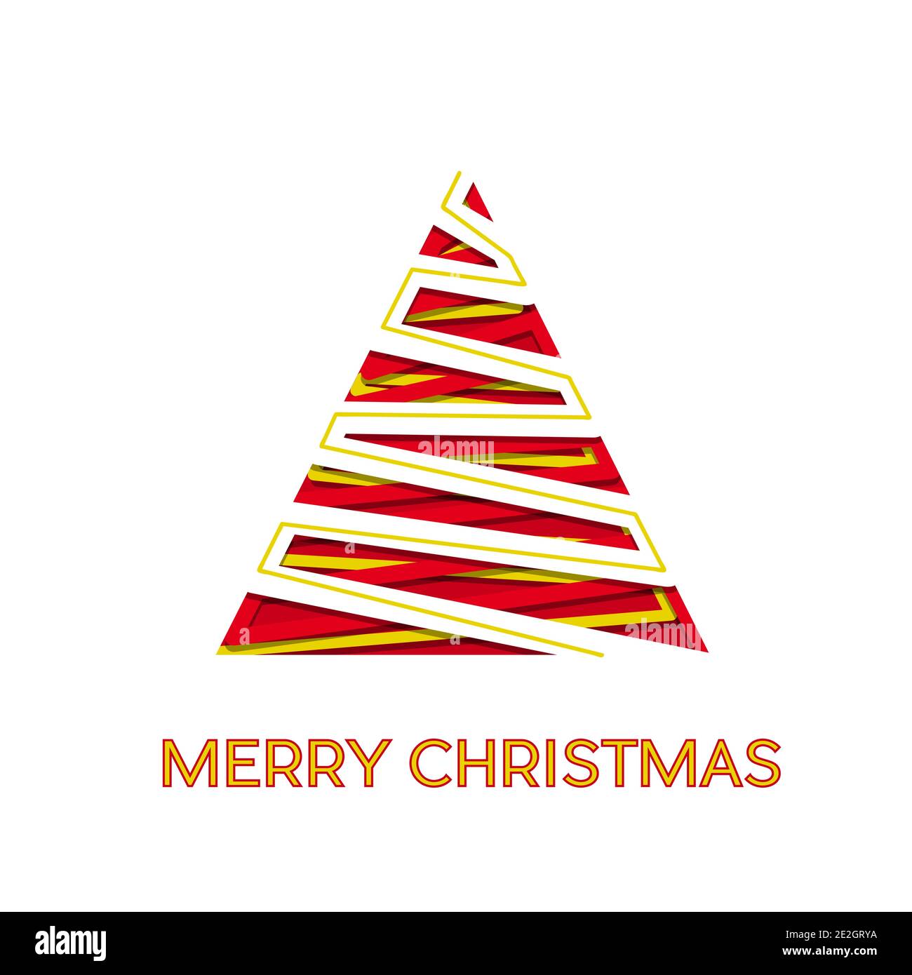 Abstract red christmas tree on white background Stock Vector Image ...