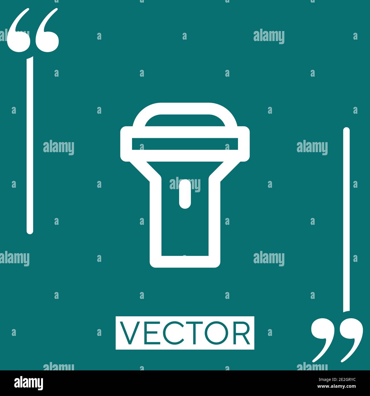 flashlight vector icon Linear icon. Editable stroked line Stock Vector