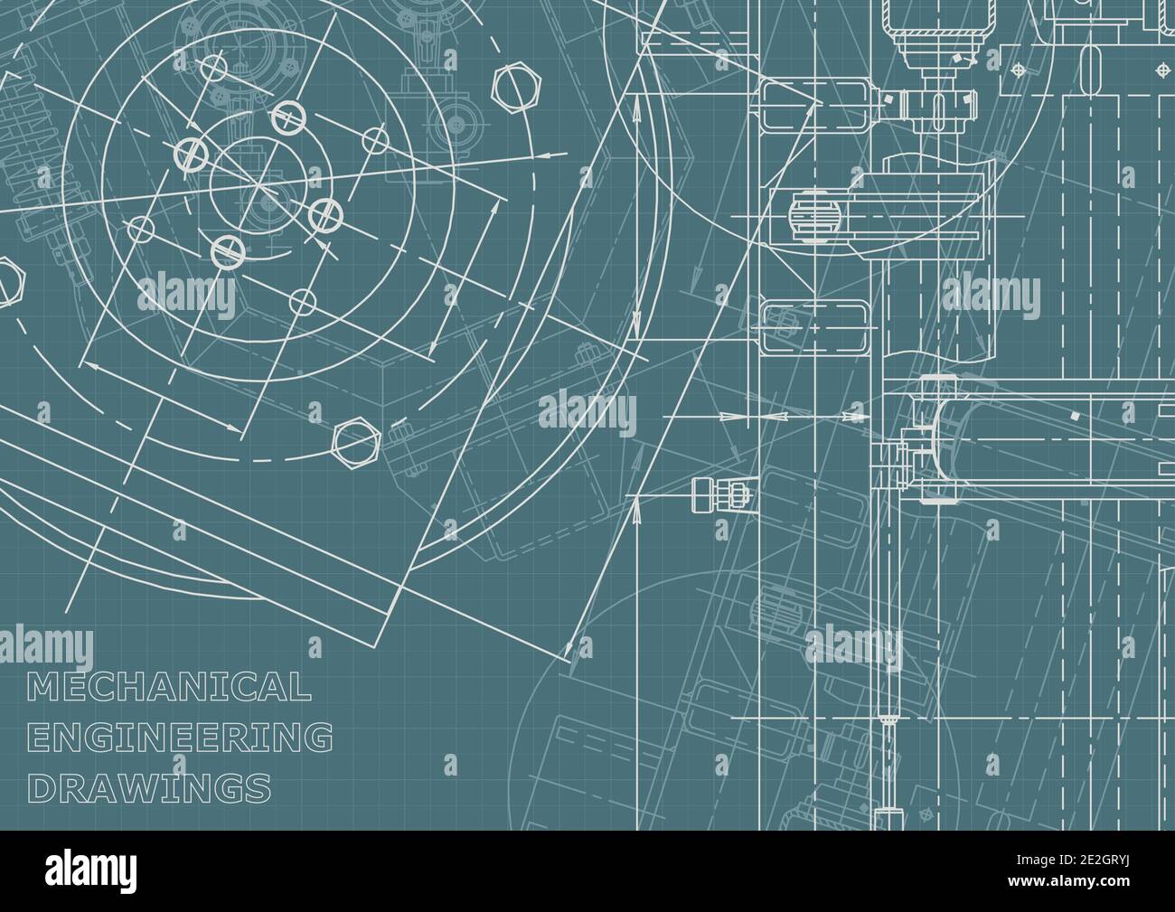 Vector engineering illustration. Corporate Identity. Mechanical ...