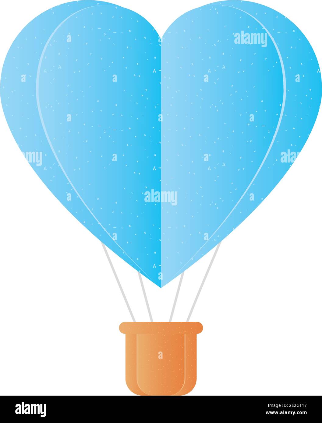 Heart hot air balloon design of love passion and romantic theme Vector ...