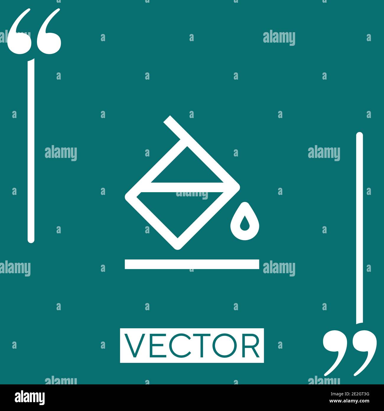 fill vector icon Linear icon. Editable stroke line Stock Vector Image ...