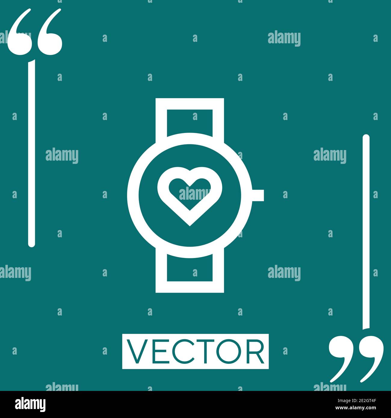 wristwatch vector icon Linear icon. Editable stroked line Stock Vector