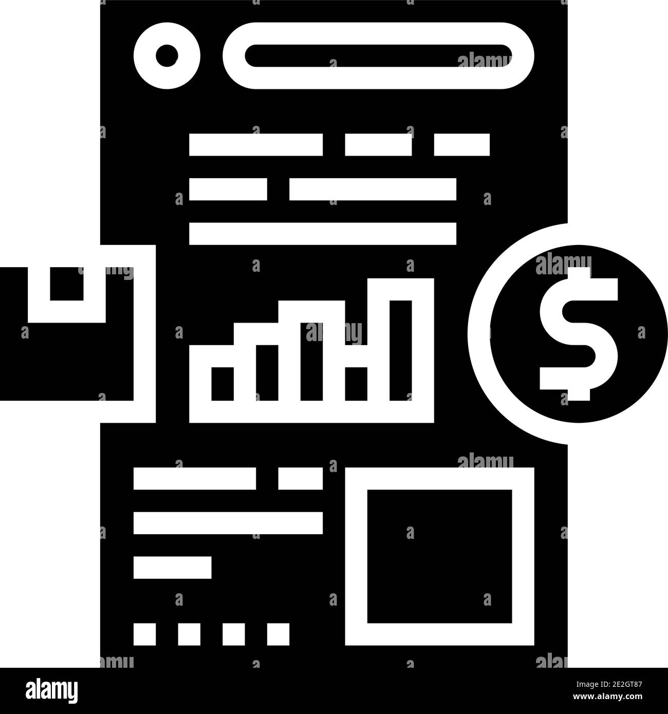 report market research glyph icon vector illustration Stock Vector ...