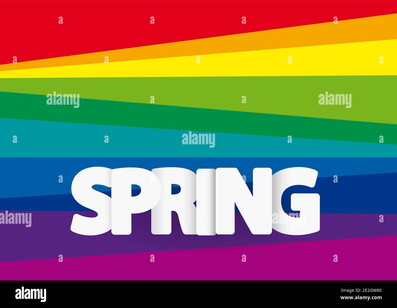The word Spring on rainbow background Stock Vector Image & Art - Alamy