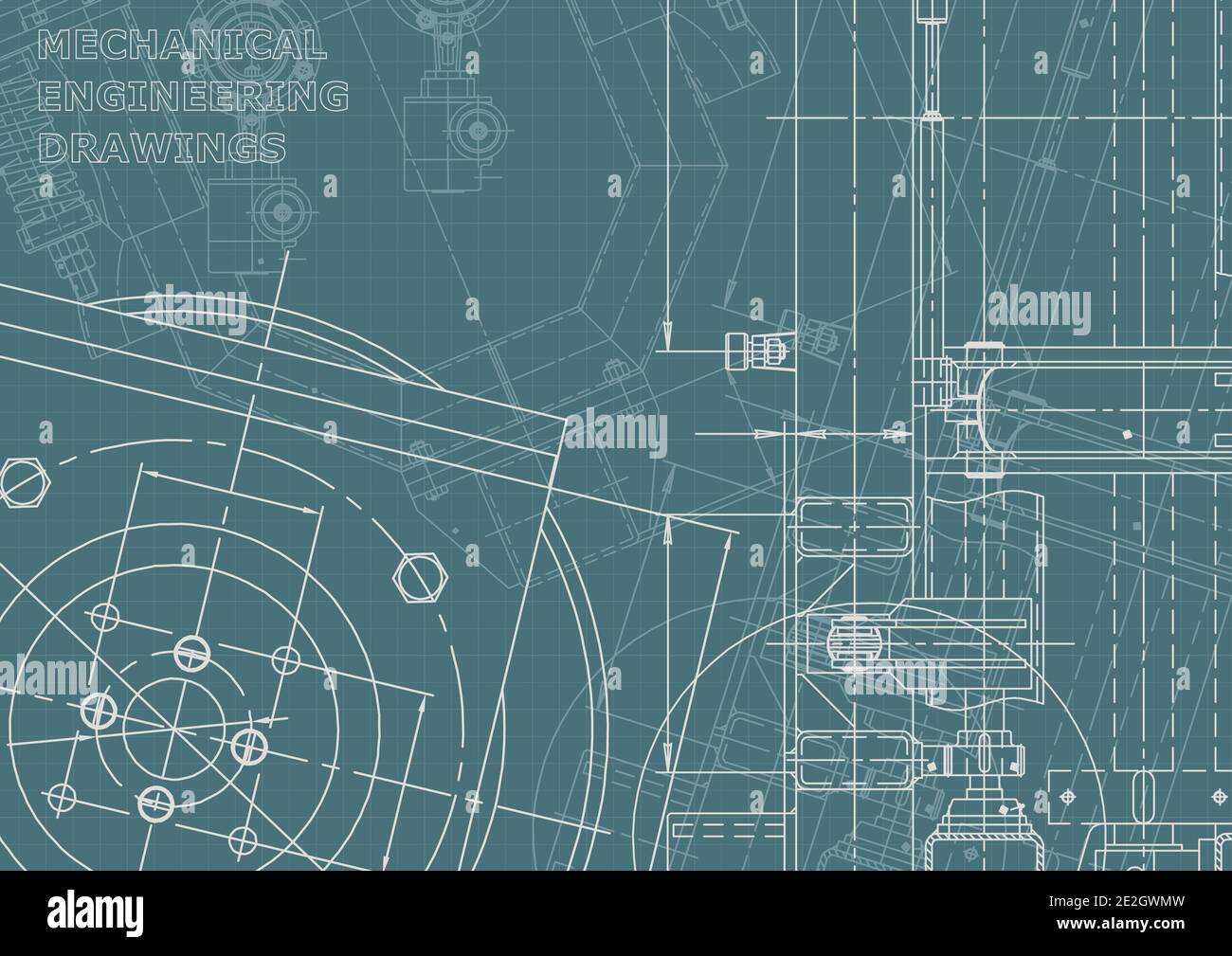 Vector engineering illustration. Computer aided design systems ...