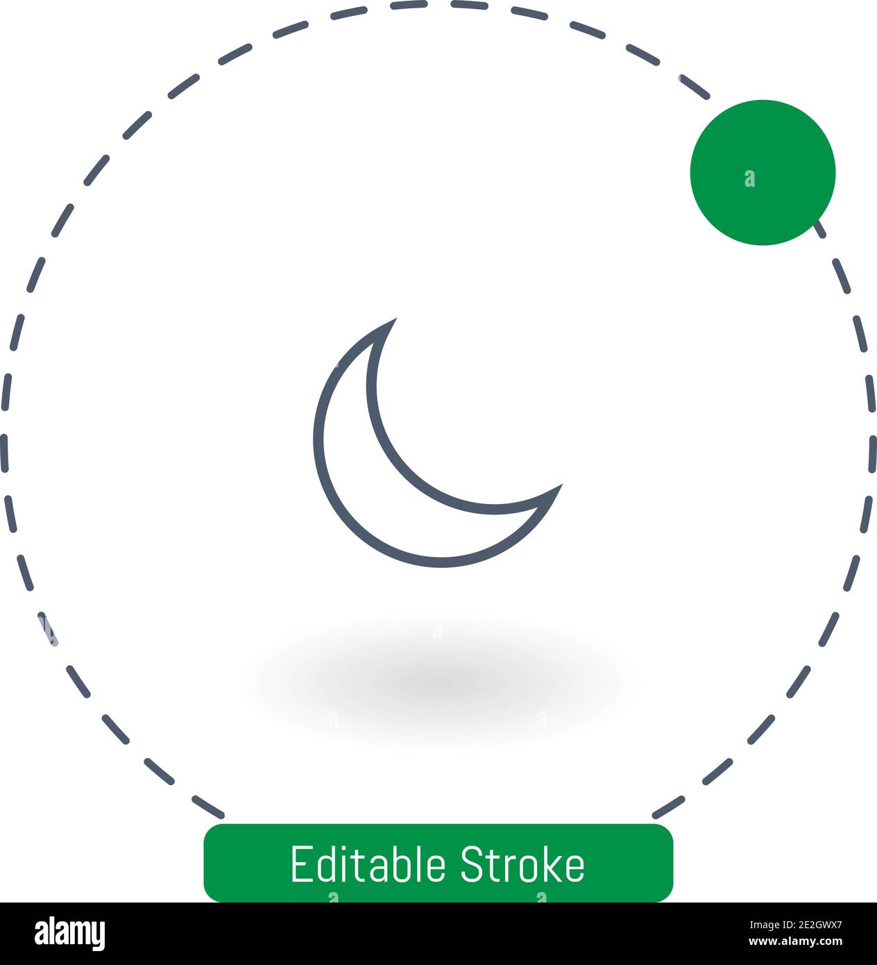 sleep mode vector icon editable stroke outline icons for web and mobile Stock Vector