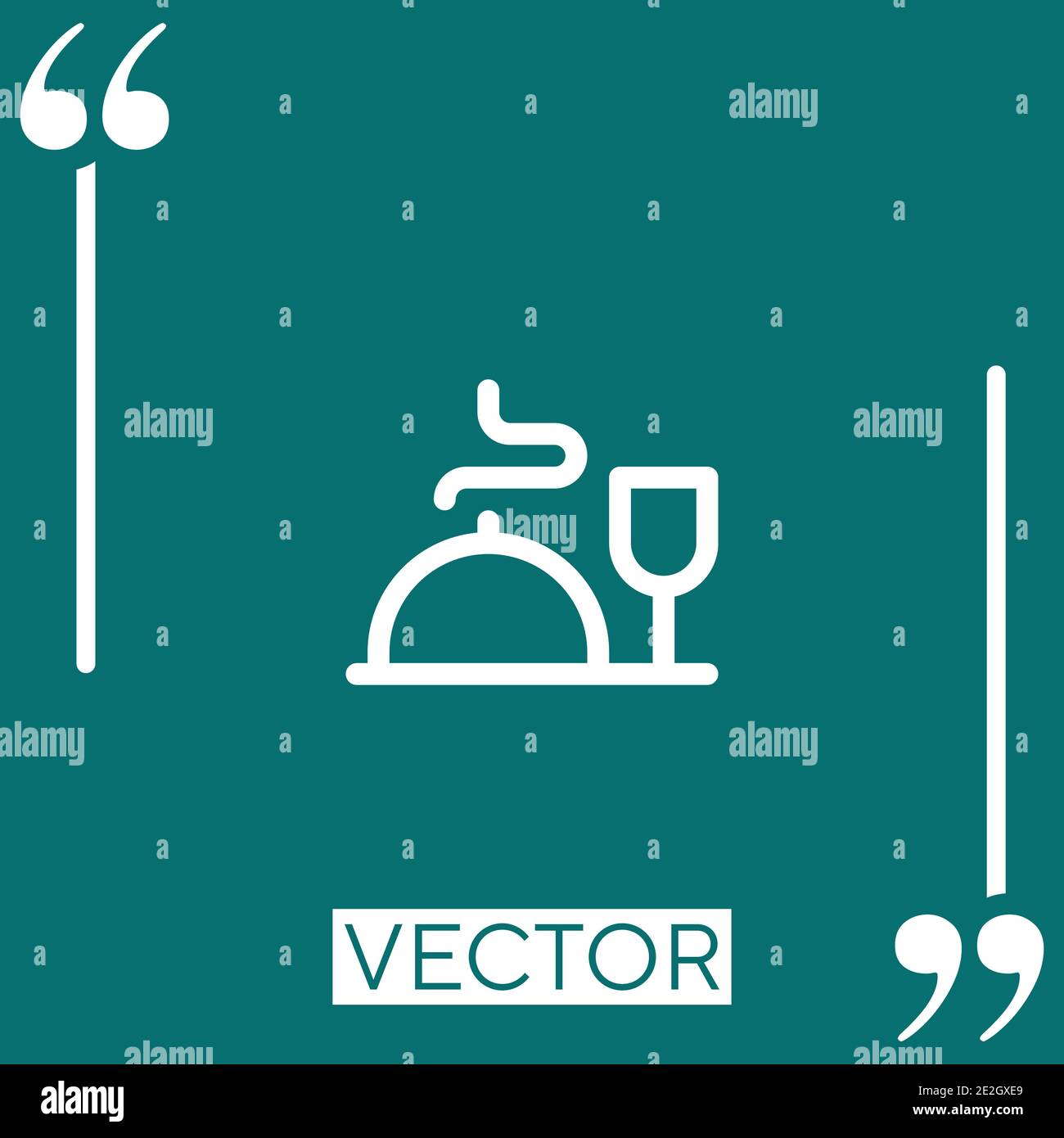 eating vector icon Linear icon. Editable stroked line Stock Vector