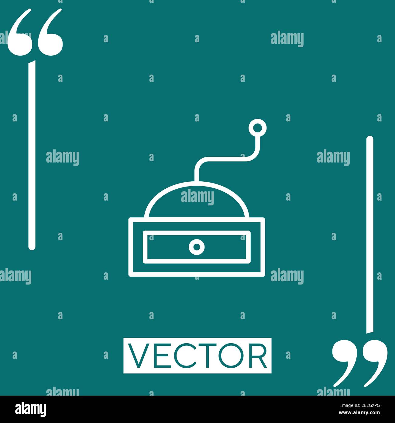 coffee mill vector icon Linear icon. Editable stroke line Stock Vector
