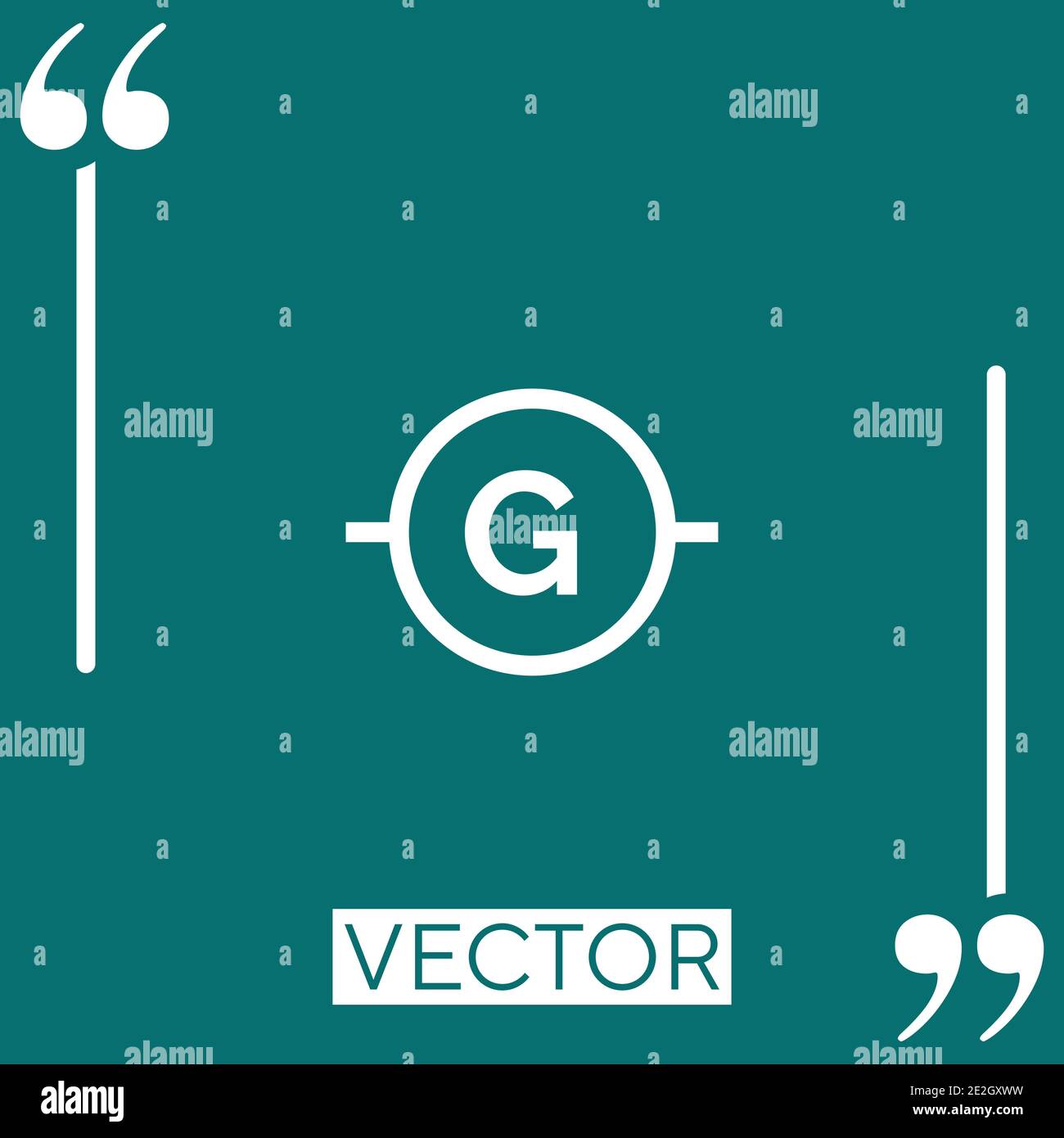 galvanometer Linear icon. Editable stroke line Stock Vector