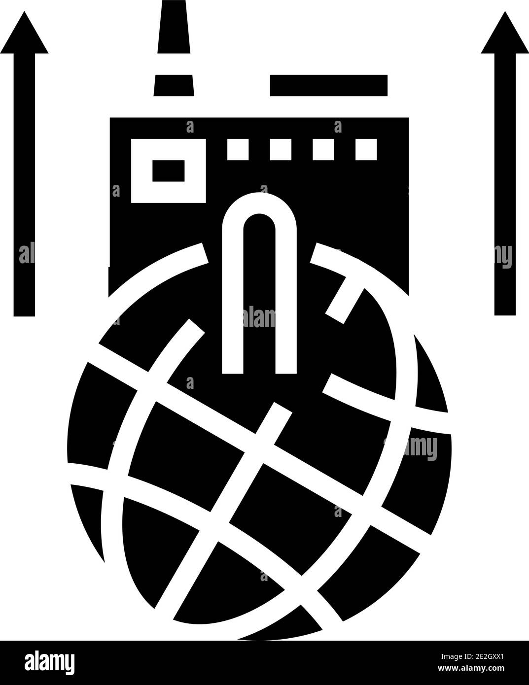growth building of industrial factories glyph icon vector illustration ...