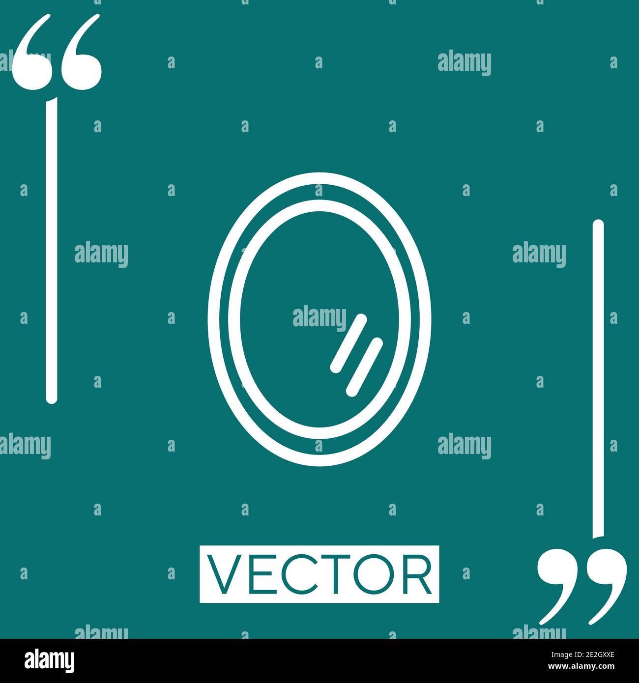 mirror vector icon Linear icon. Editable stroke line Stock Vector