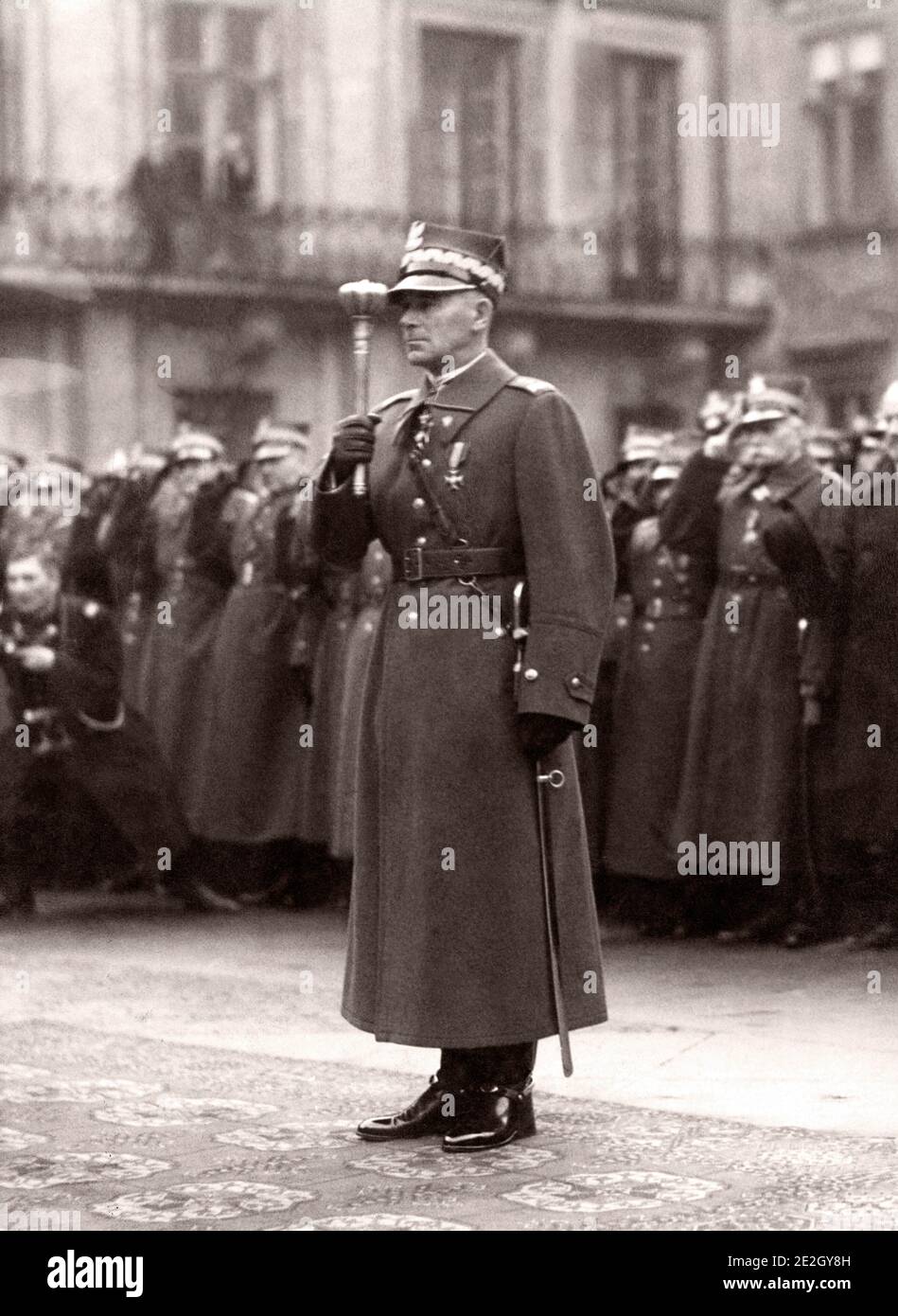Portrait of Marshal Edward Rydz-Smigły (1886 – 1941), was a Polish politician, statesman, Marshal of Poland and Commander-in-Chief of Poland's armed f Stock Photo