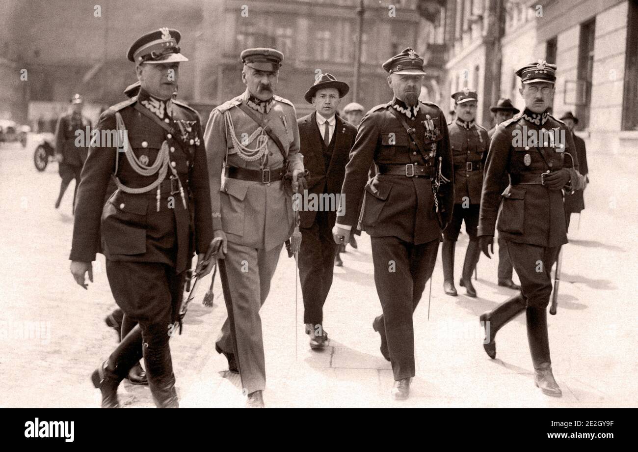 Marshal  Pilsudski on presidential election day, may 31, 1926. Jozef Klemens Pilsudski (1867 – 1935) was a Polish statesman who served as the Chief of Stock Photo