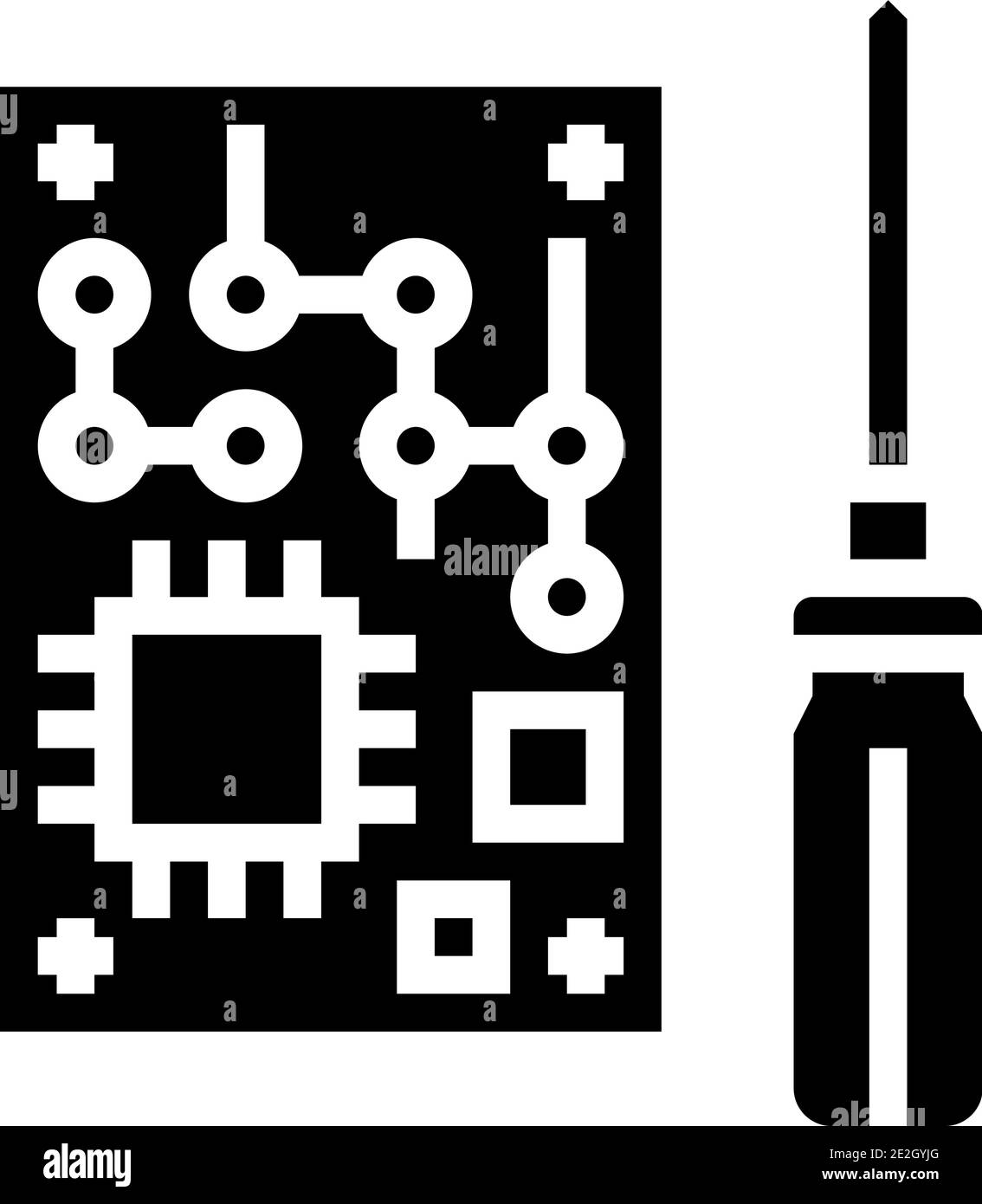 microchip make geek glyph icon vector illustration Stock Vector Image ...