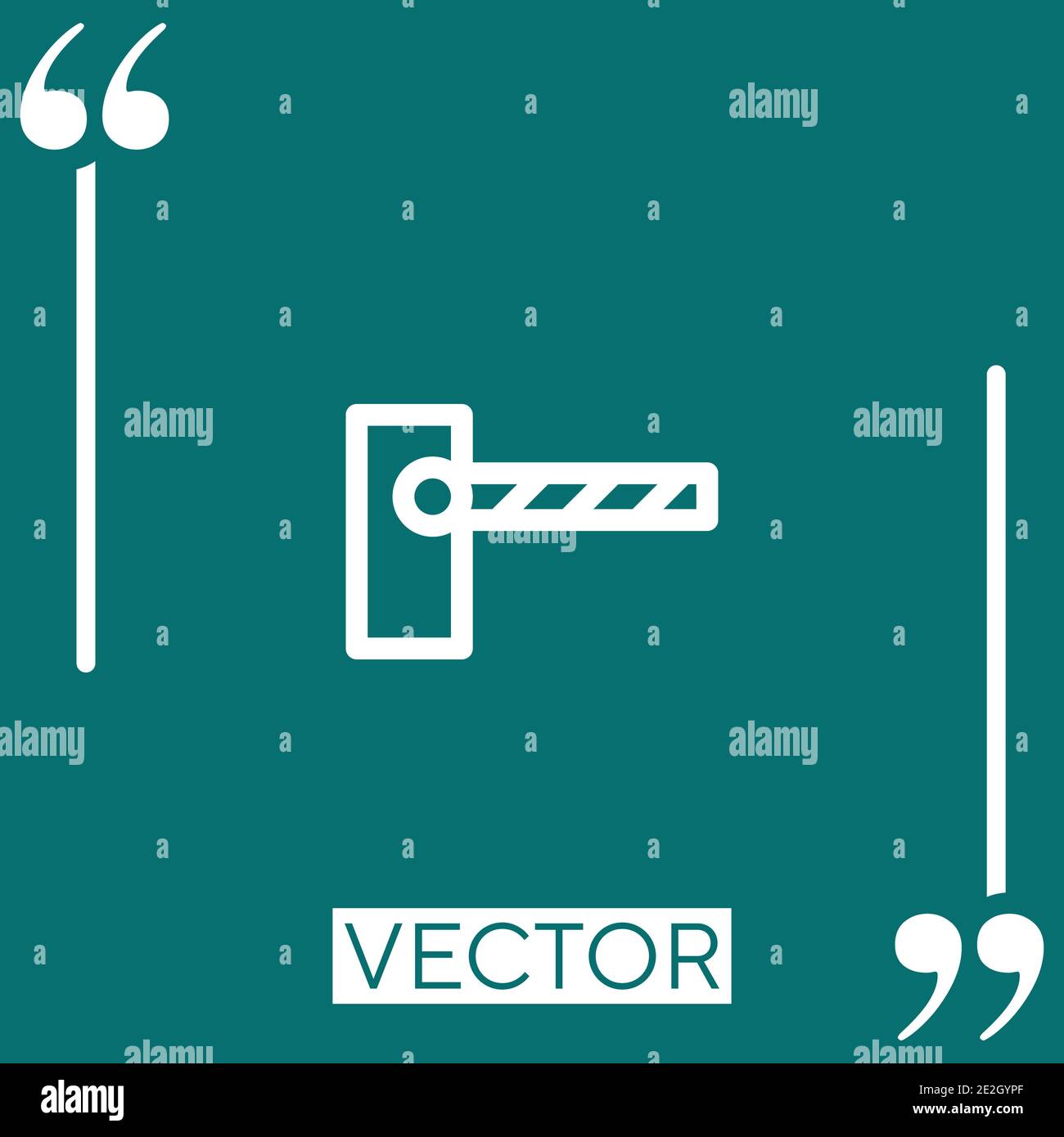 parking barrier vector icon Linear icon. Editable stroked line Stock Vector