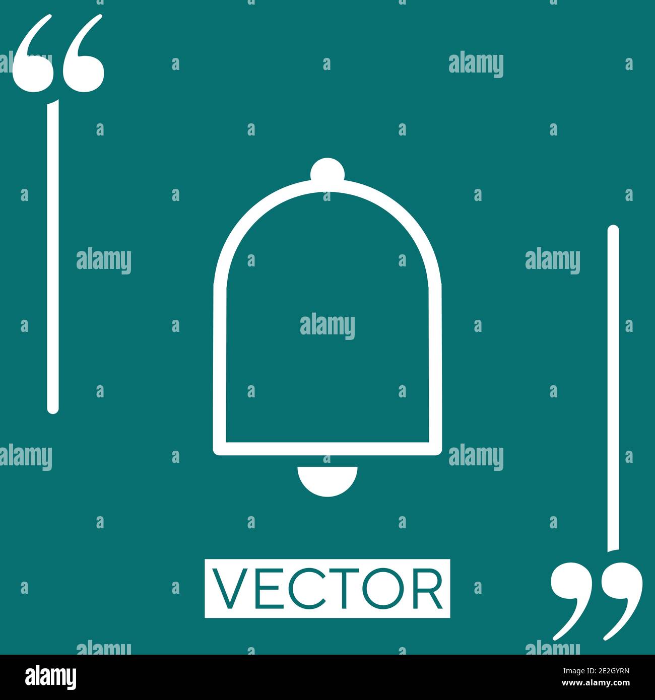 cowbell vector icon Linear icon. Editable stroke line Stock Vector