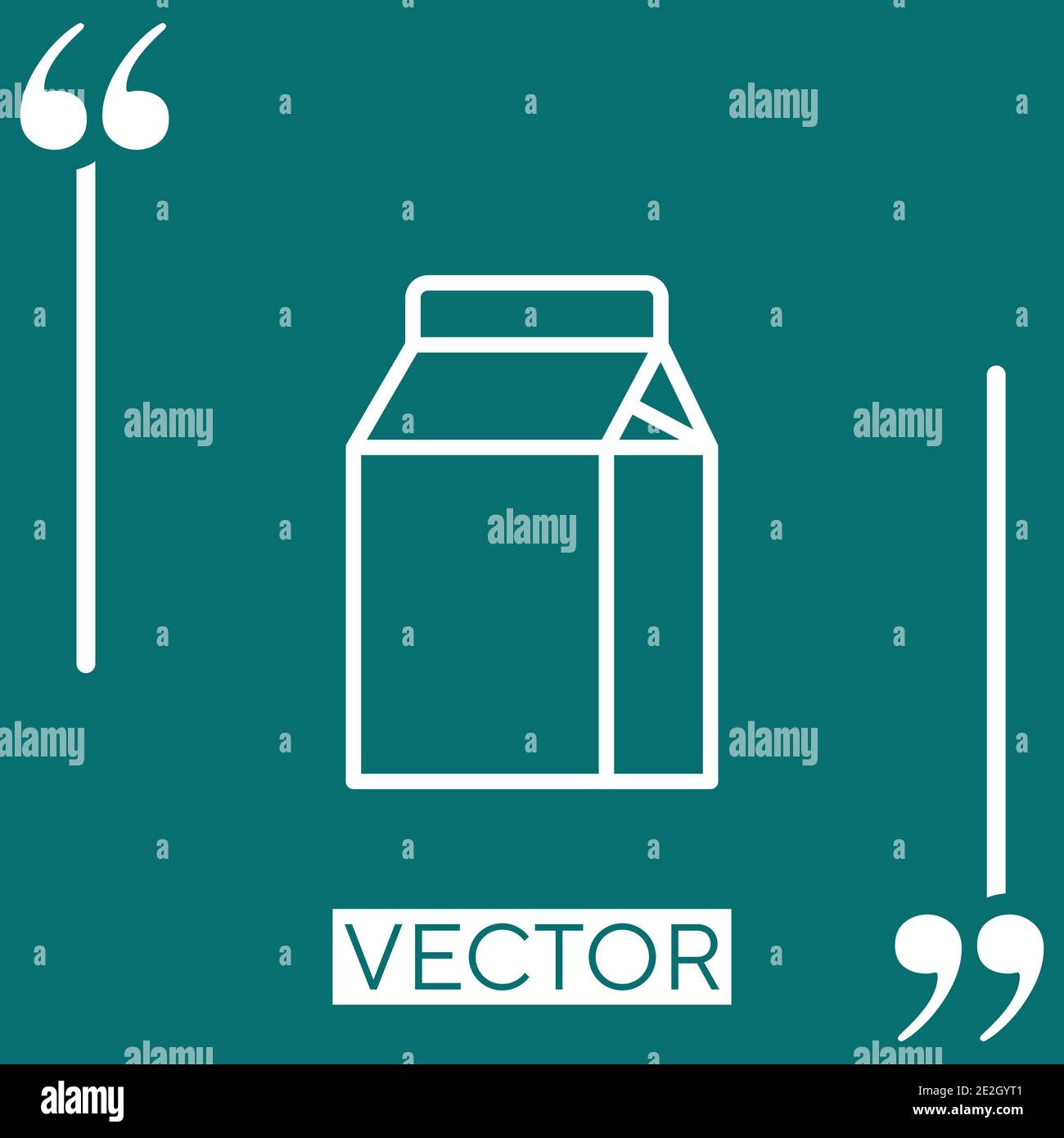 milk brik vector icon Linear icon. Editable stroke line Stock Vector